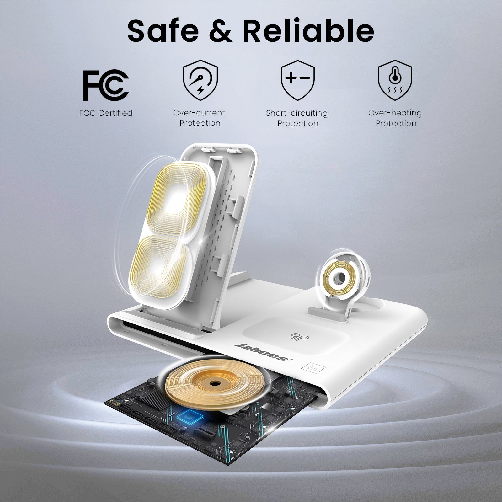 PowerNest™ 4-In-1 Foldable Wireless Charging Station With LED Night Light