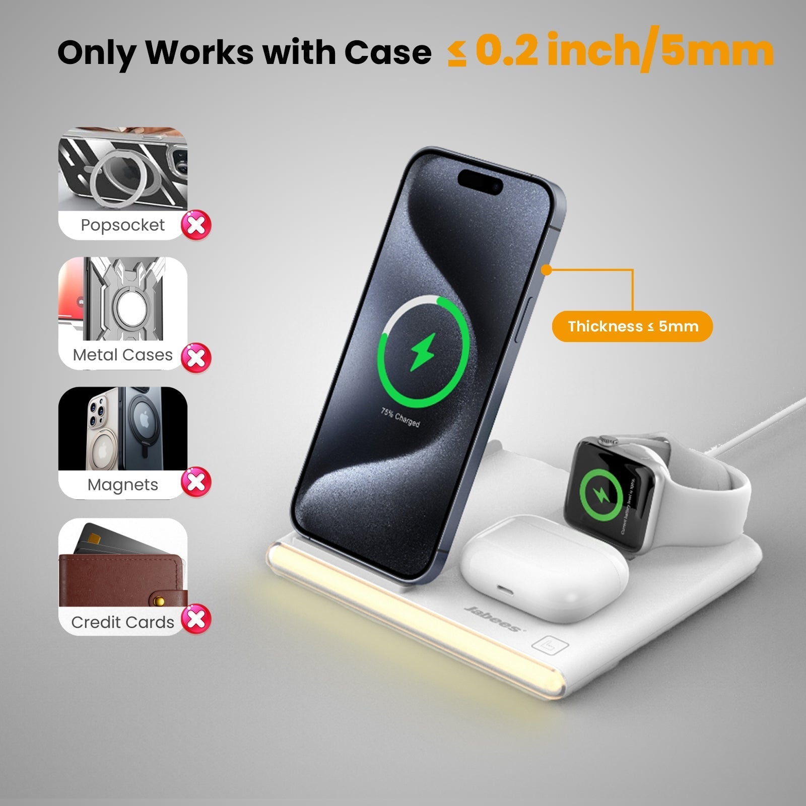 PowerNest™ 4-In-1 Foldable Wireless Charging Station With LED Night Light