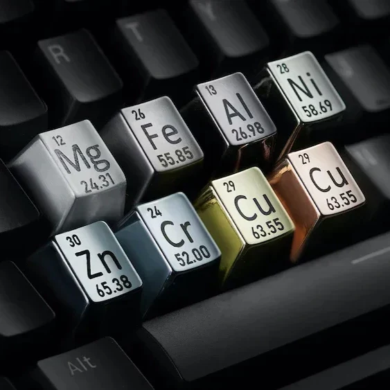 Periodic Table Metal Keycaps by Awekeys - Pre-Order