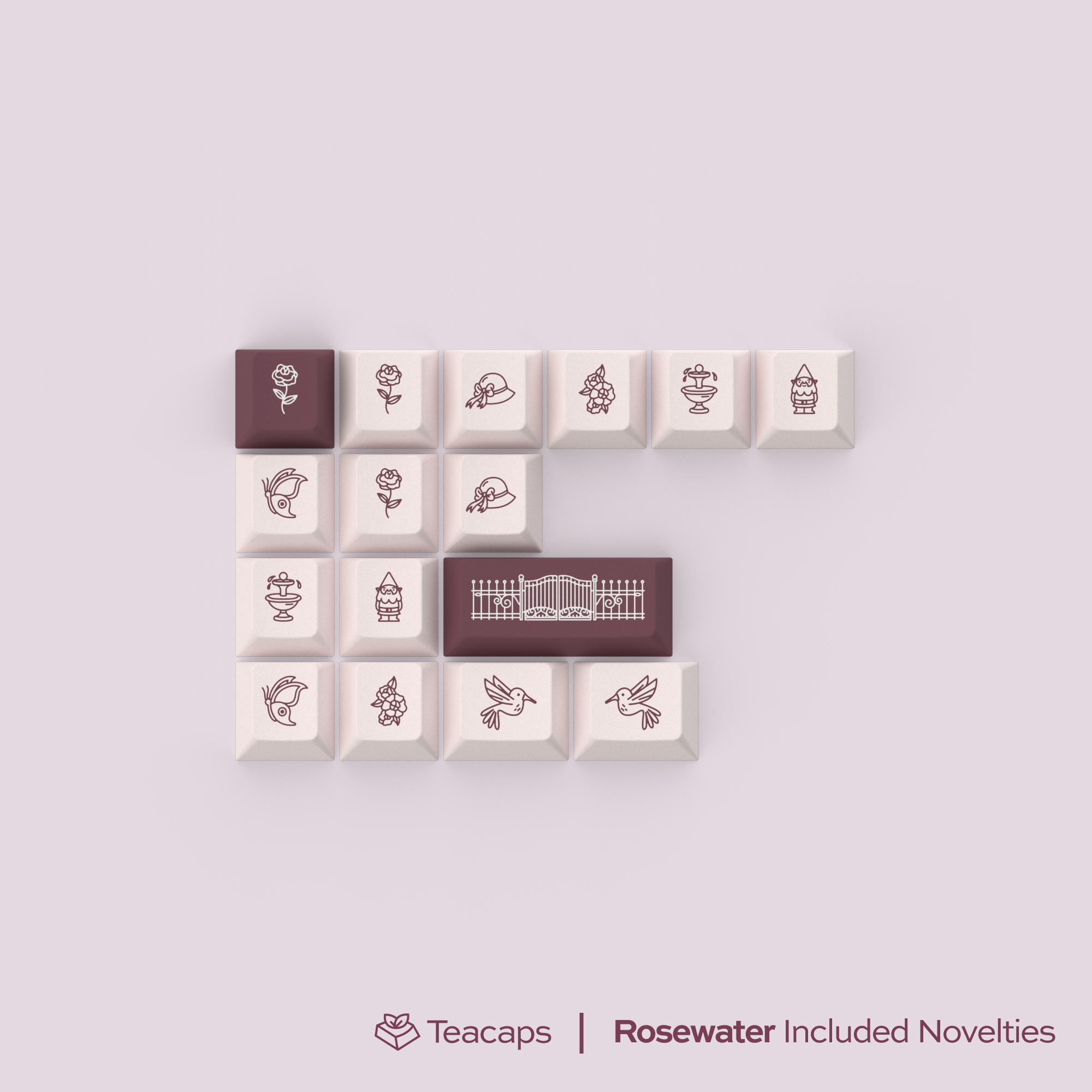 Pre-Order Rosewater Keycaps