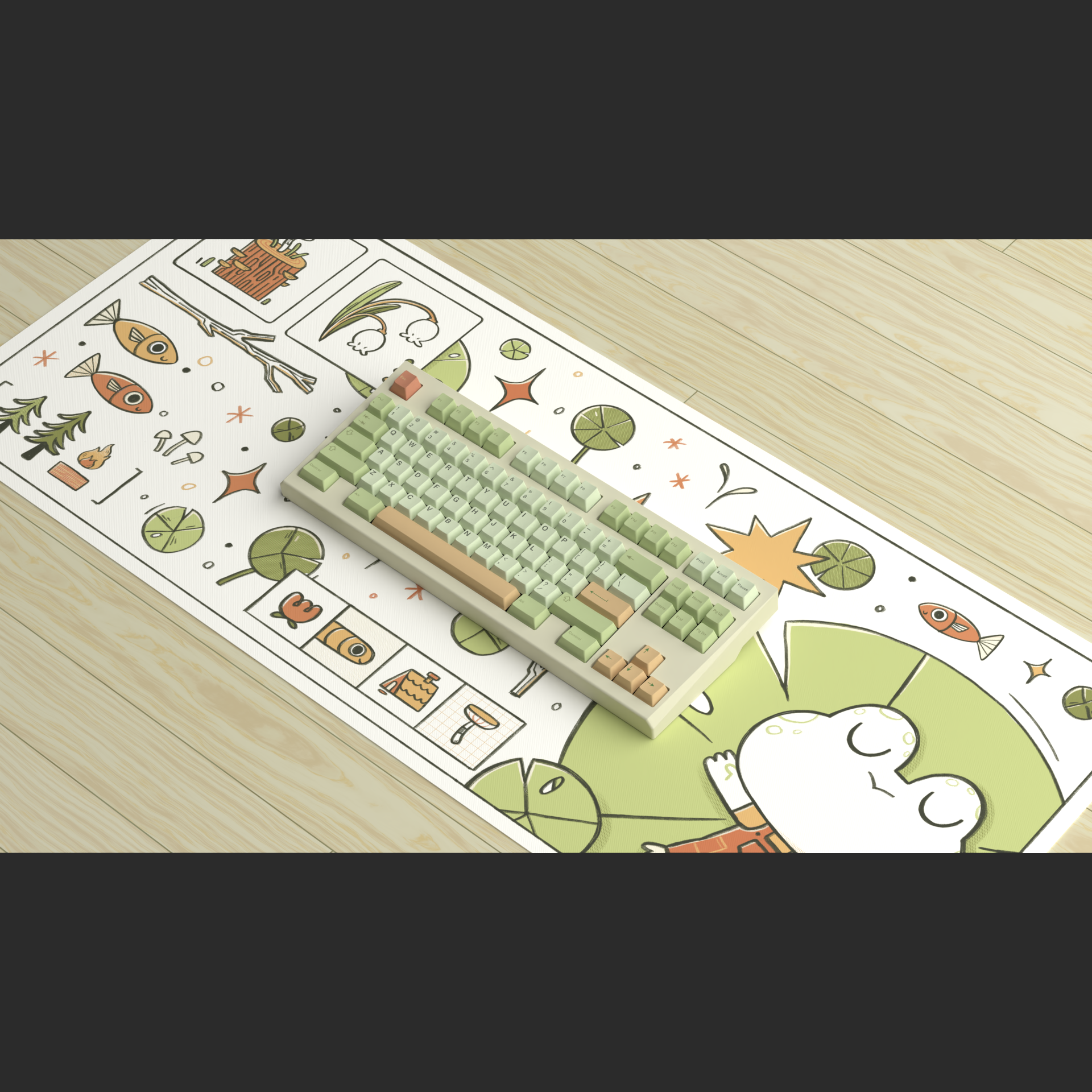 Swamp Frog Deskmat Group-Buy