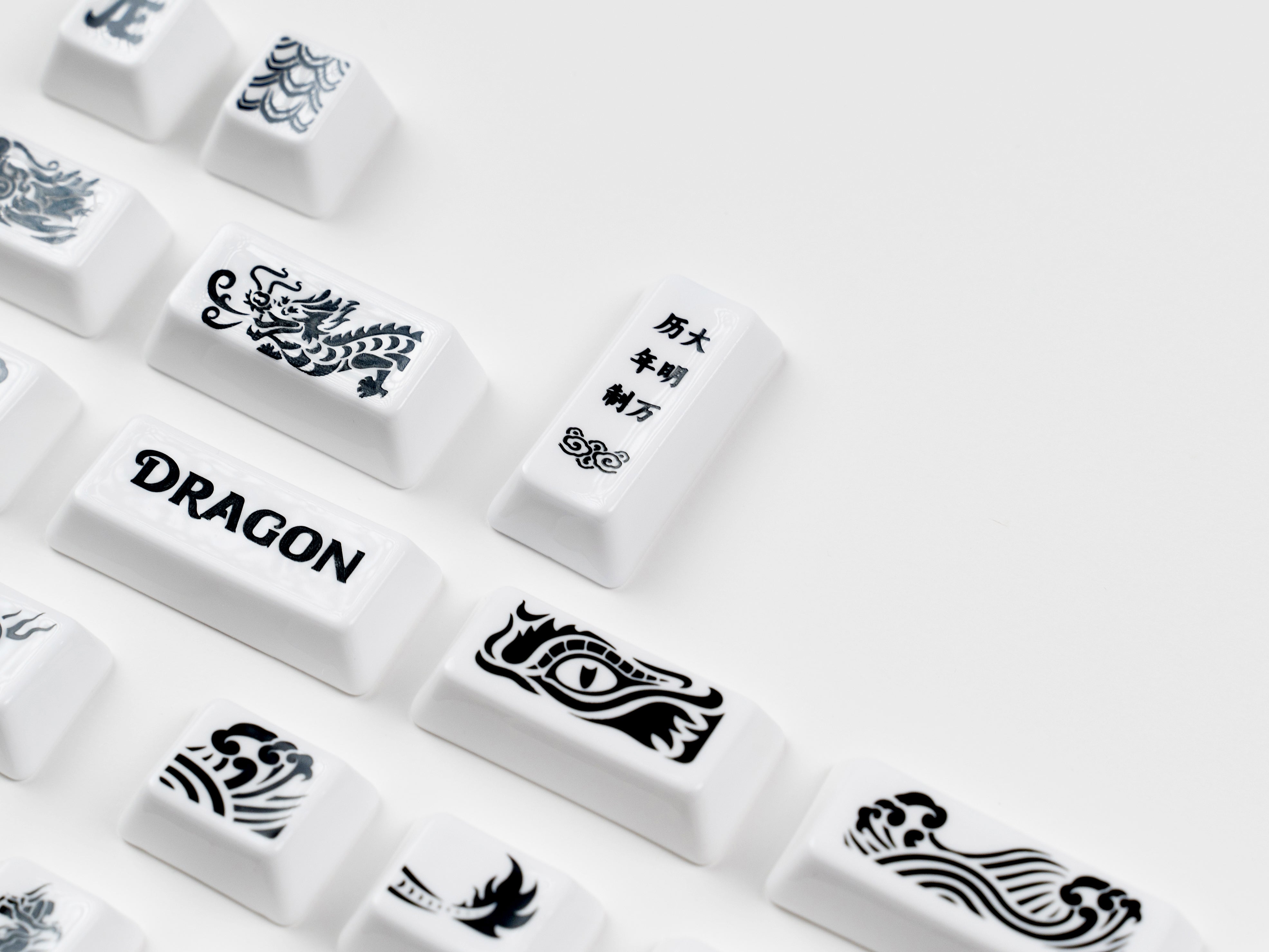 Cerakey Dragon Novelty Ceramic Keycap Set - Pre-Order
