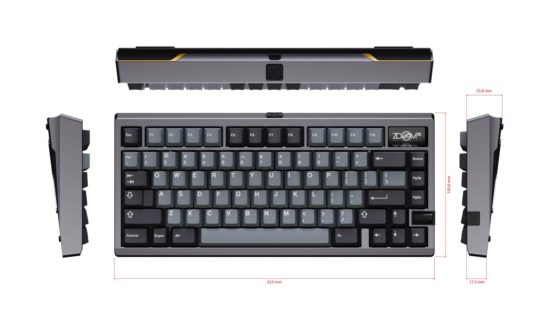Zoom75 TIGA Anodized Black