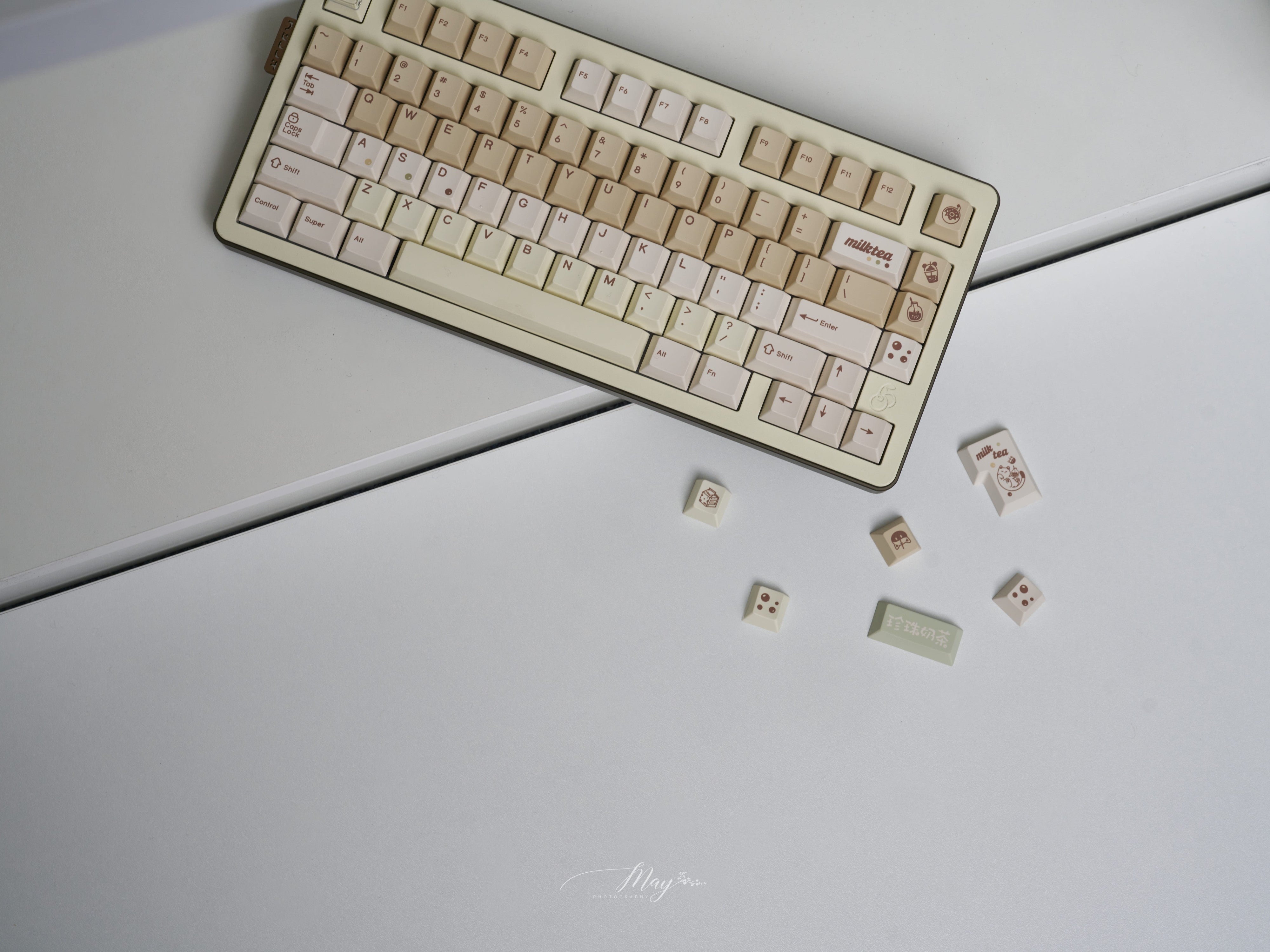 QK Pearl Milk Tea Keycap - Pre-Order