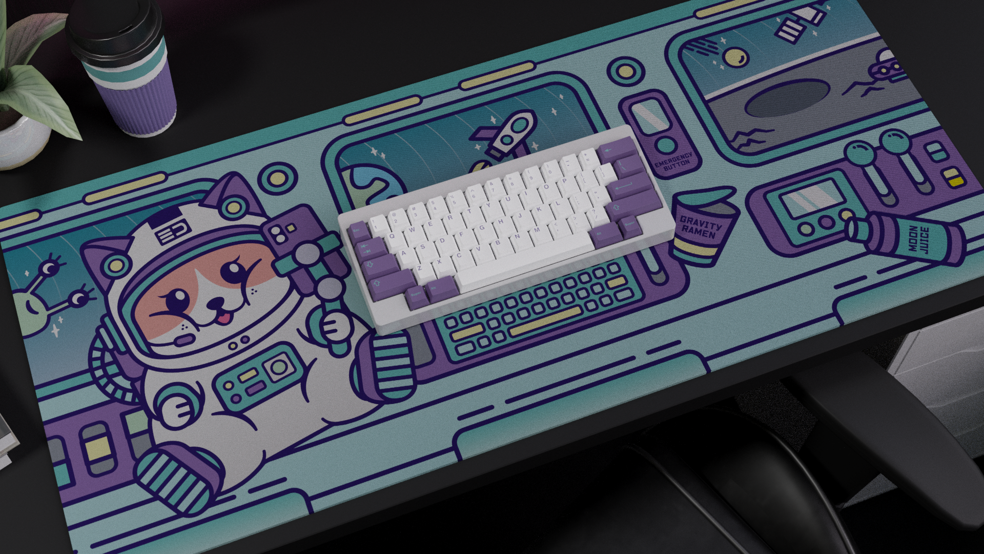 Deskmat "SpacePaws"