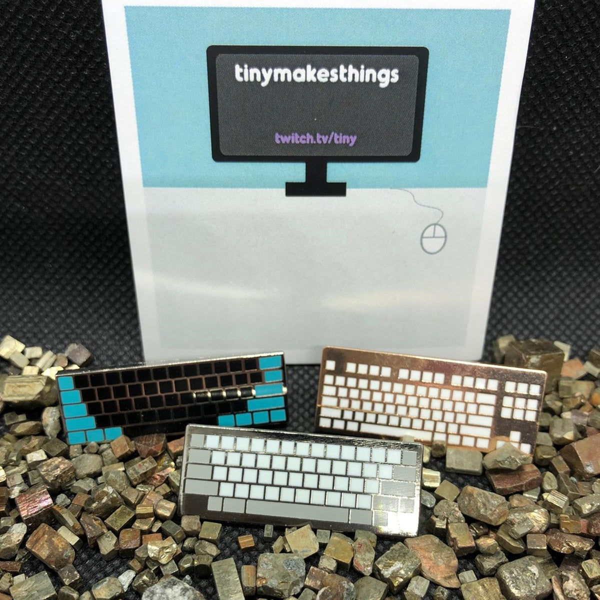 Keyboard Enamel Pin by Tiny