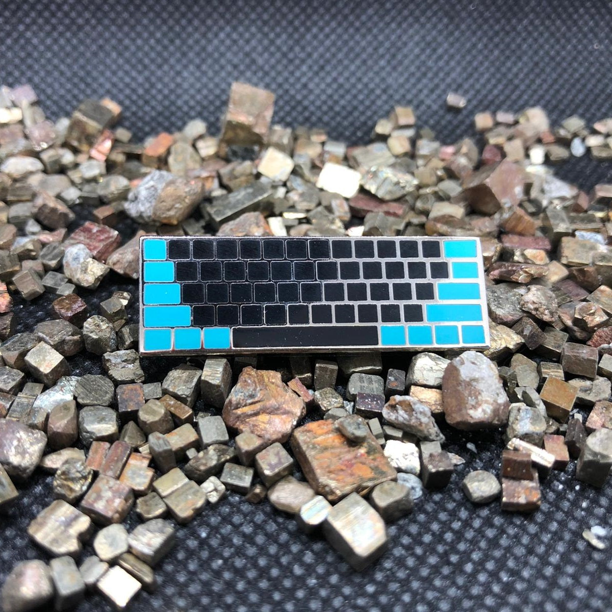 Keyboard Enamel Pin by Tiny