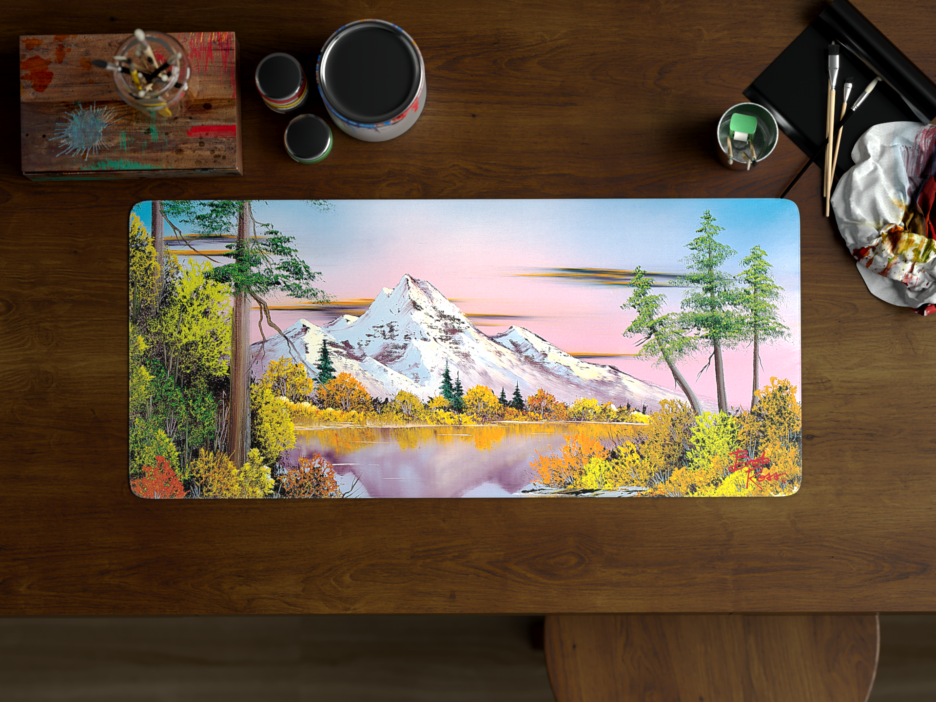 Bob Ross Deskmat
