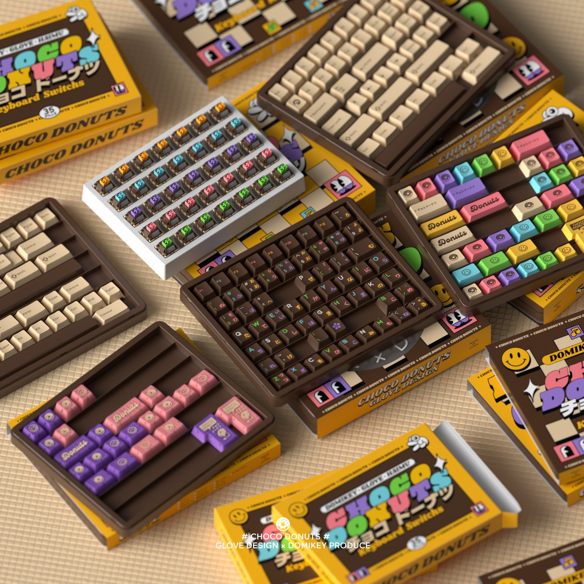 DMK ChocoDonuts R2 Keycaps - Group-Buy