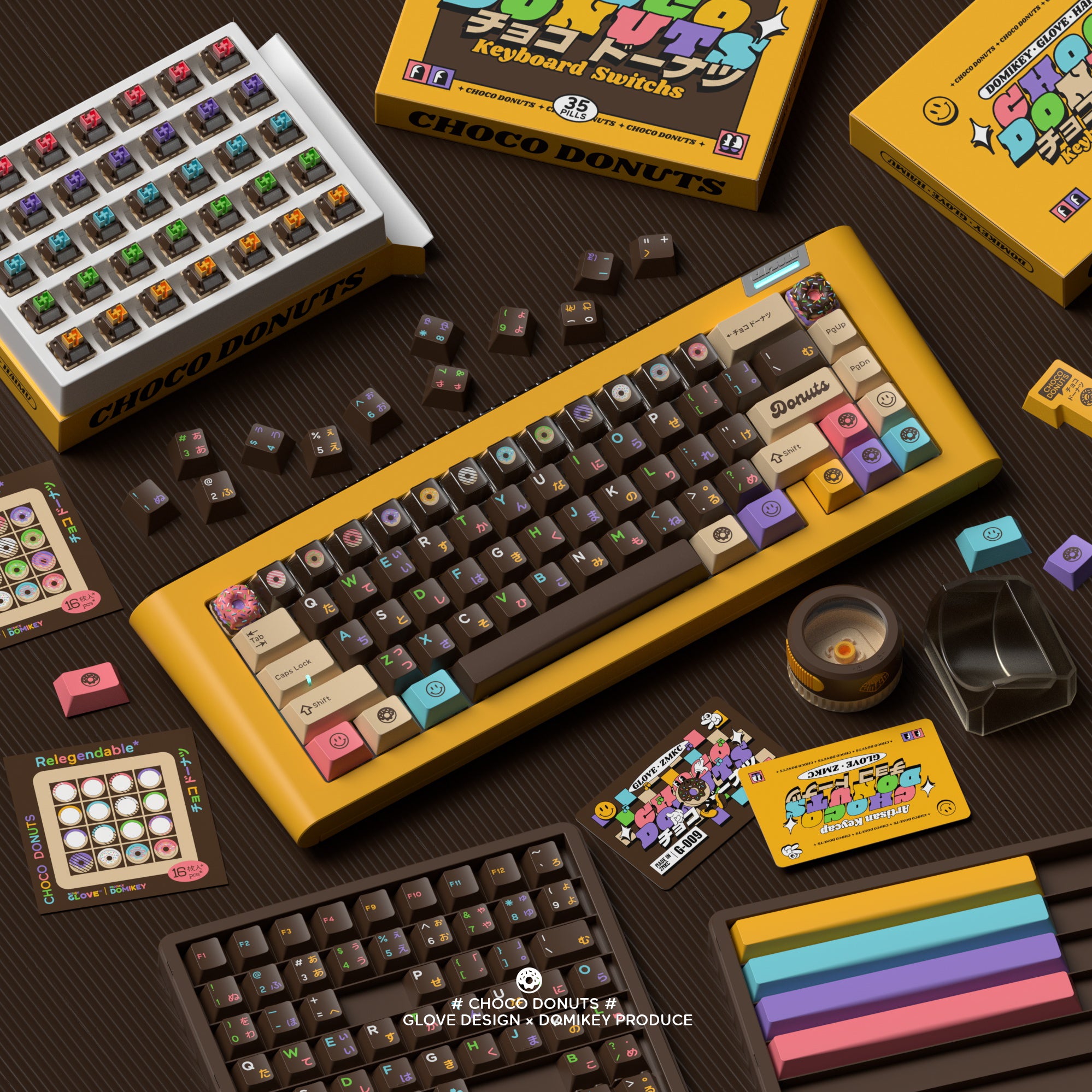 DMK ChocoDonuts R2 Keycaps - Group-Buy