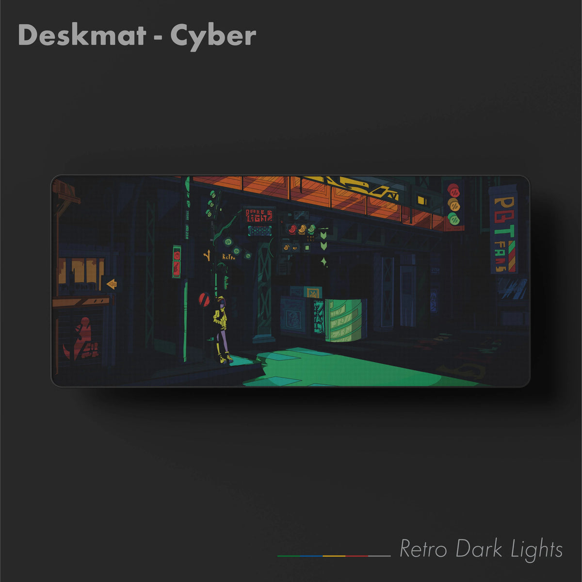 PBTfans Retro Dark Lights Deskmats