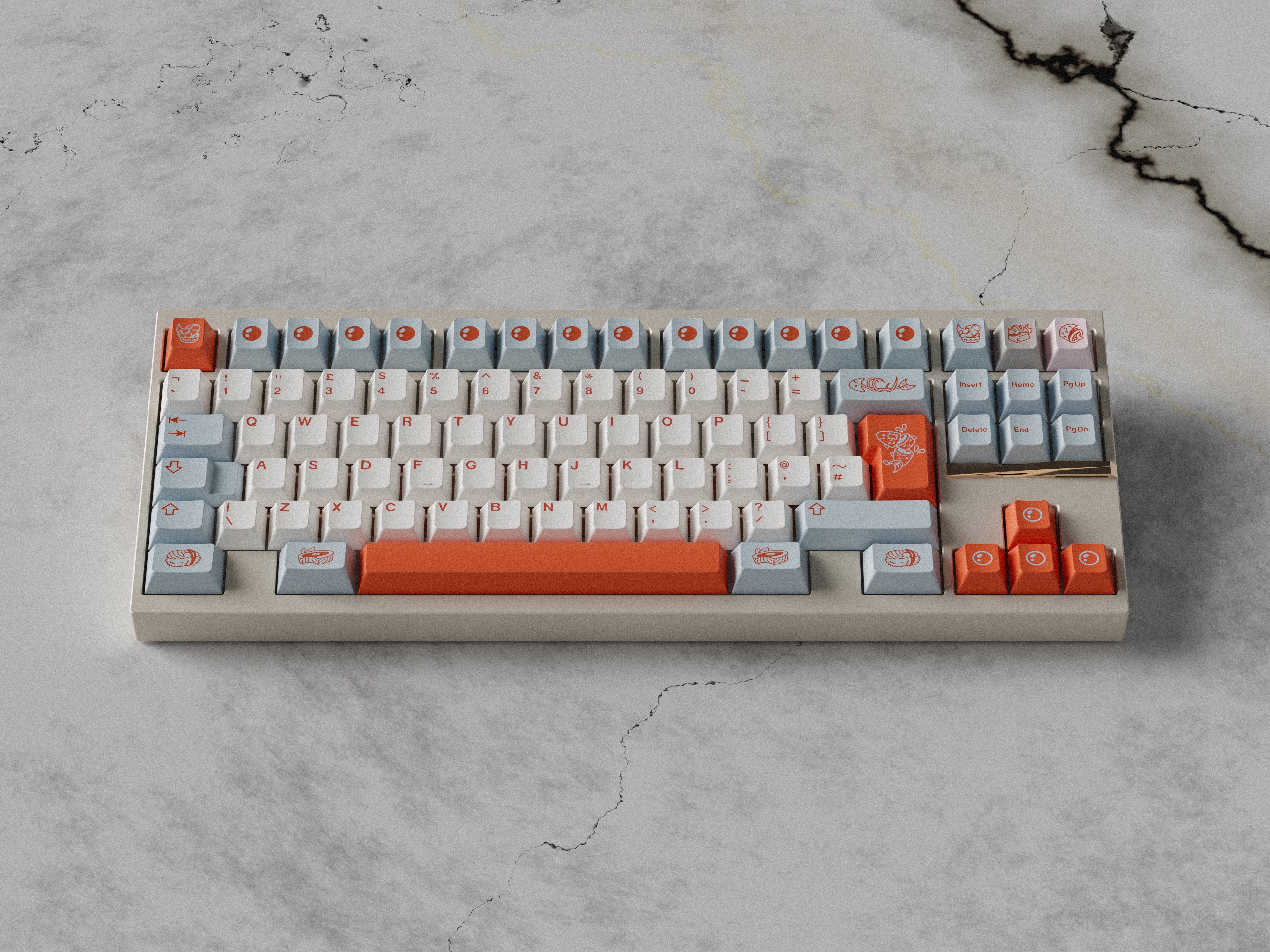 Salmon Reborn R2 Keycaps - Group-Buy