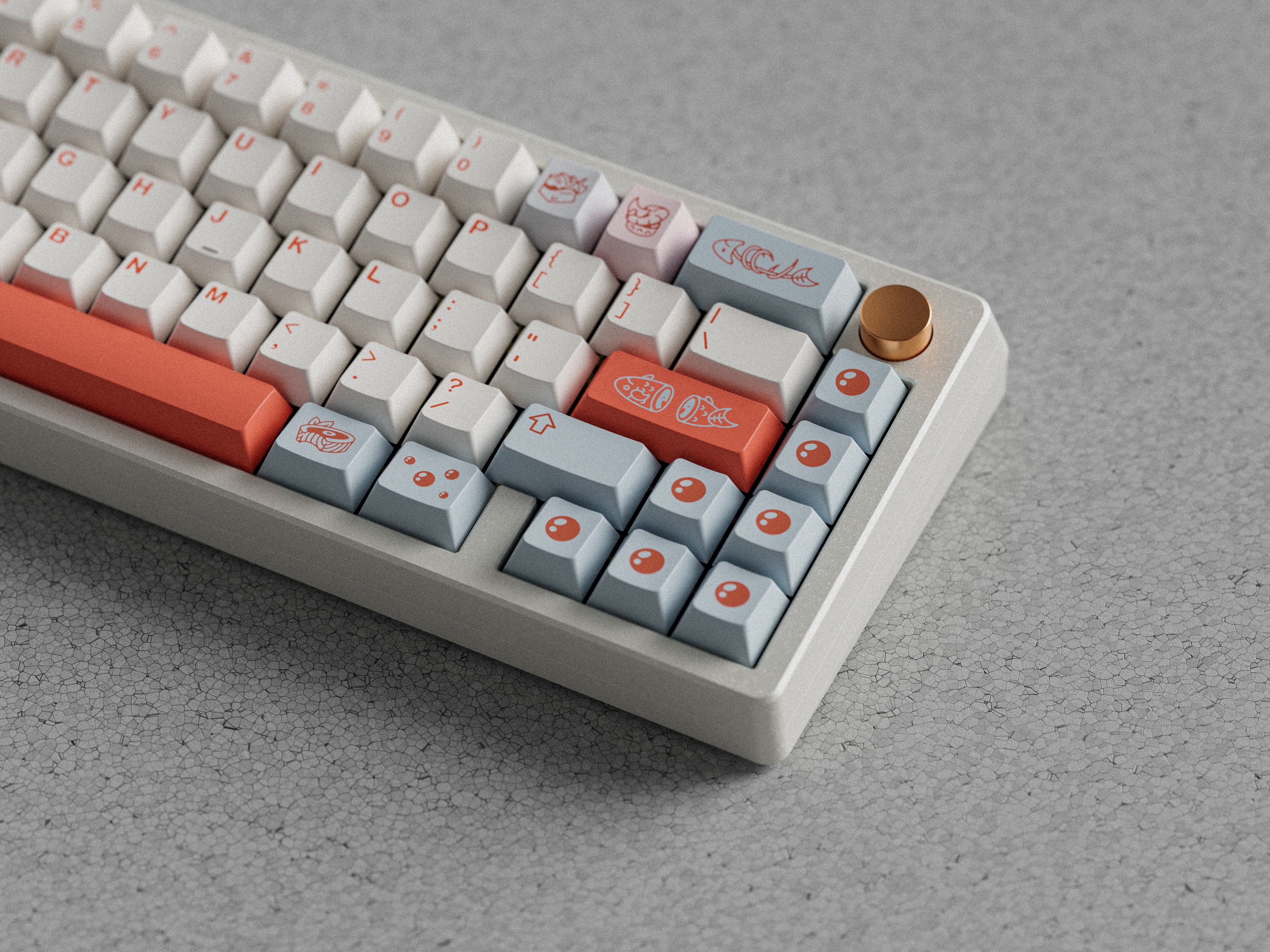 Salmon Reborn R2 Keycaps - Group-Buy