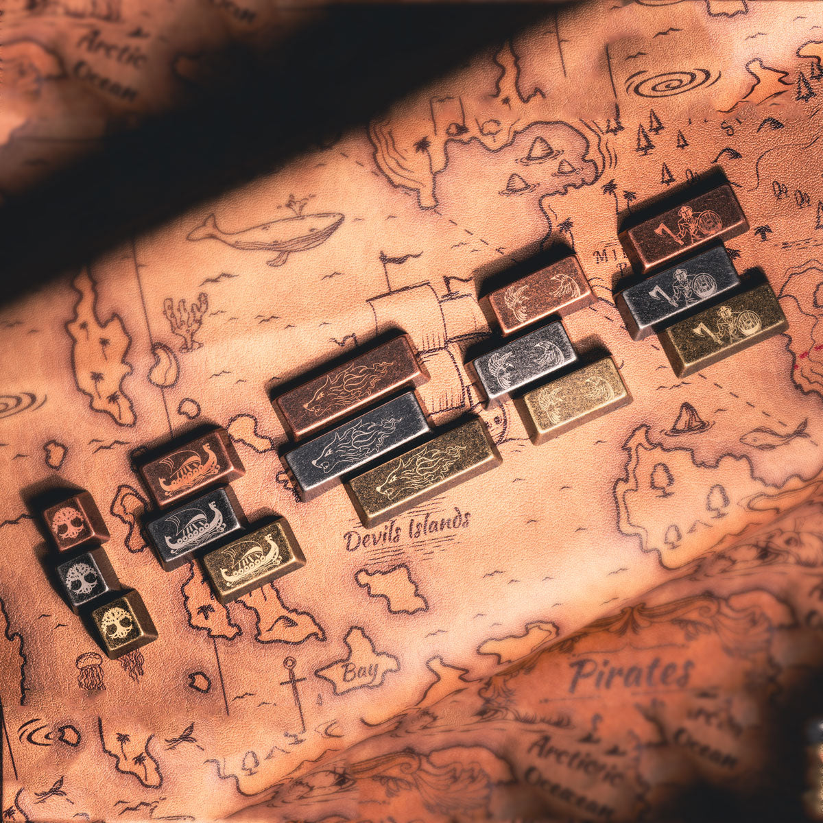 Awekeys Viking Antiques Metal Keycaps Set