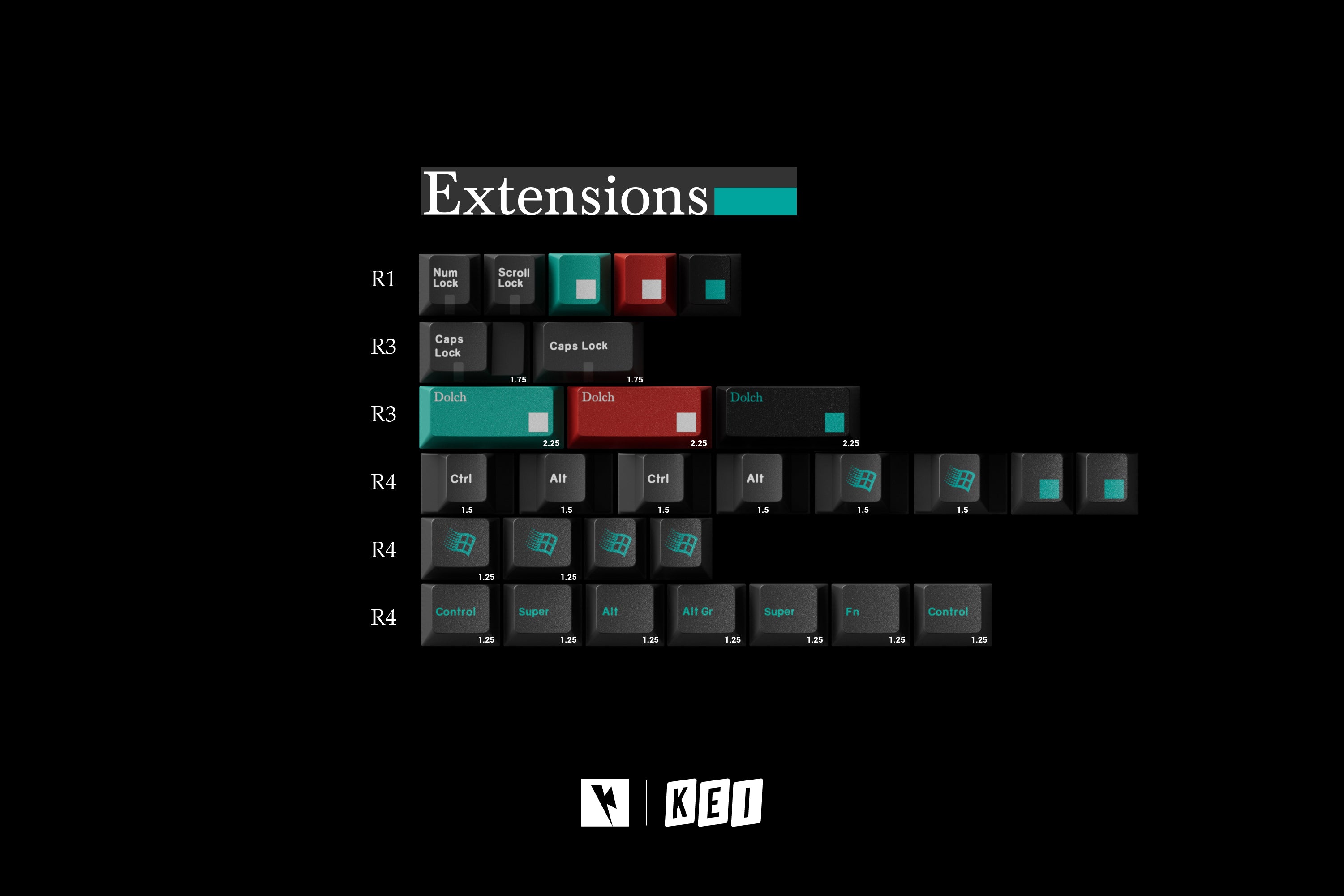 Keykobo Dolch Cadet Keycaps - Pre-Order