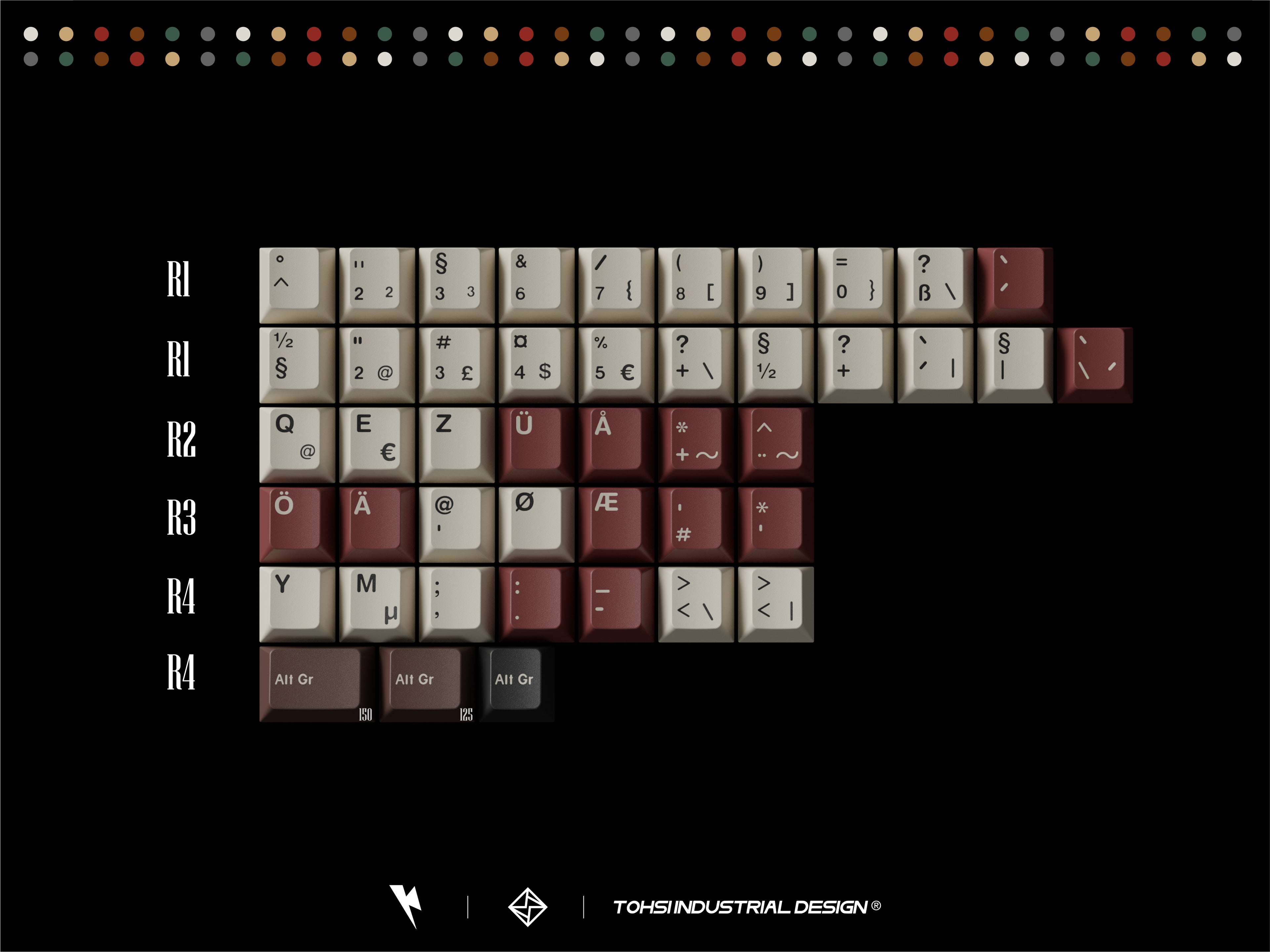 Keykobo Retro Mixed Lights R2 Keycaps