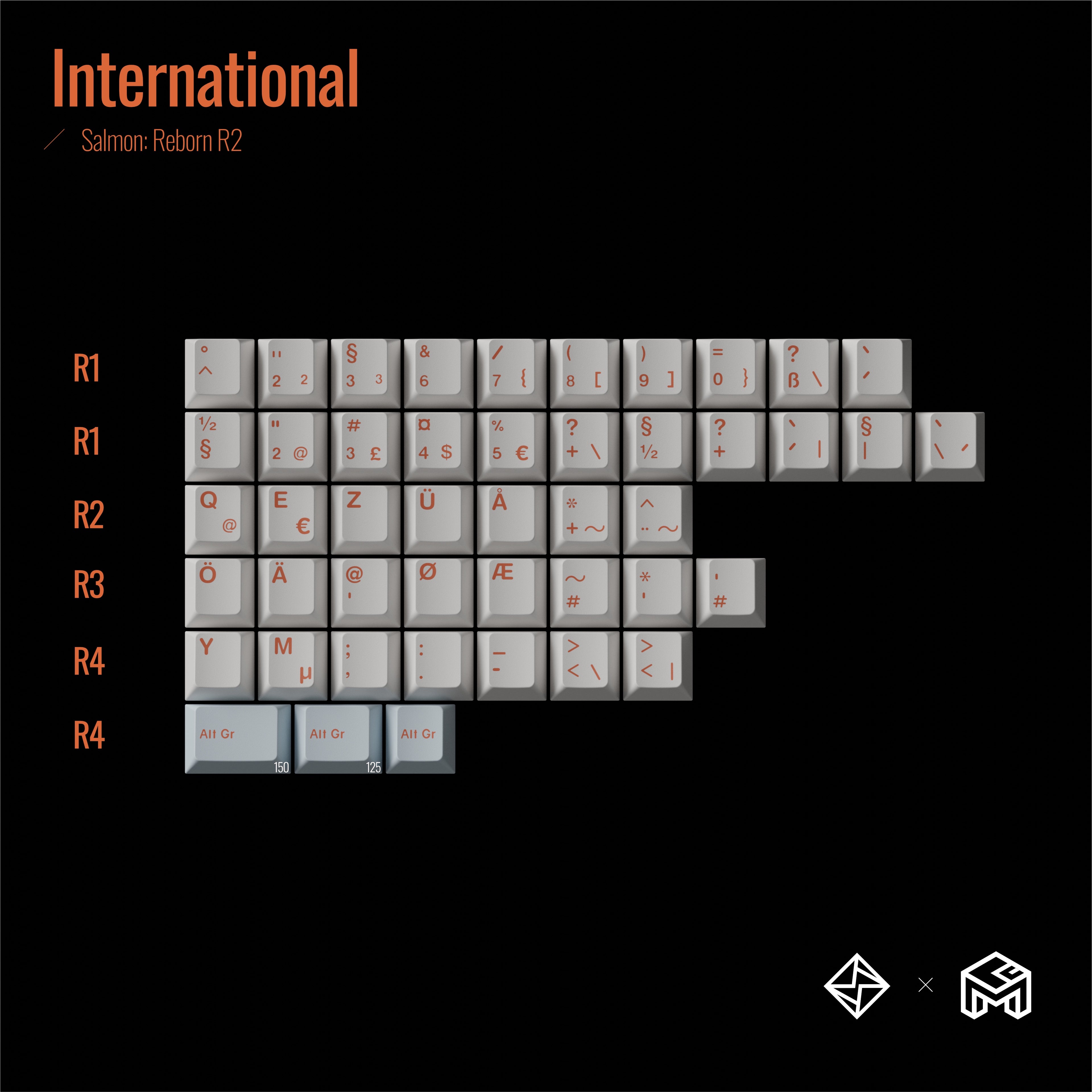 Salmon Reborn R2 Keycaps