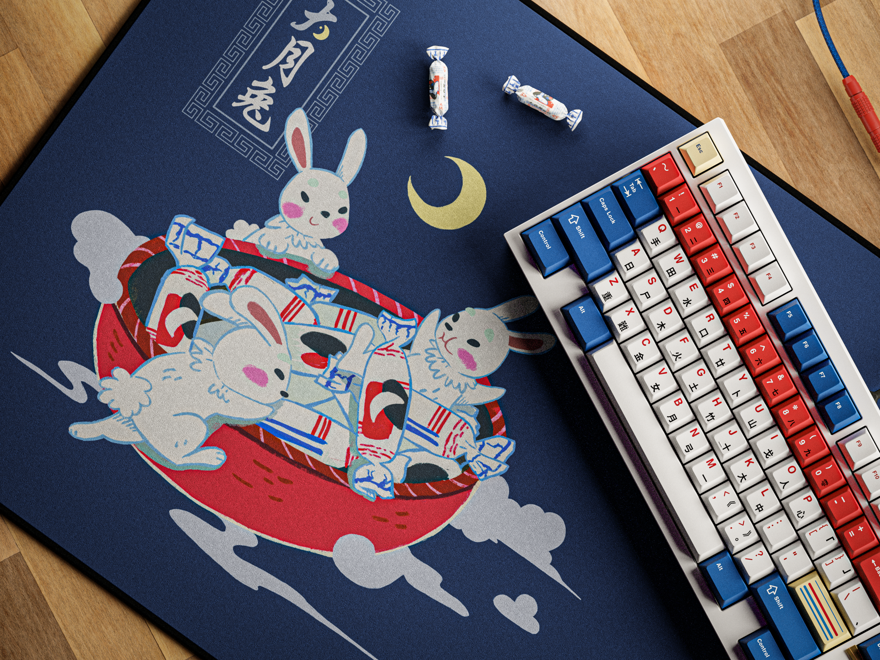 KKB Moon Rabbit Keycaps
