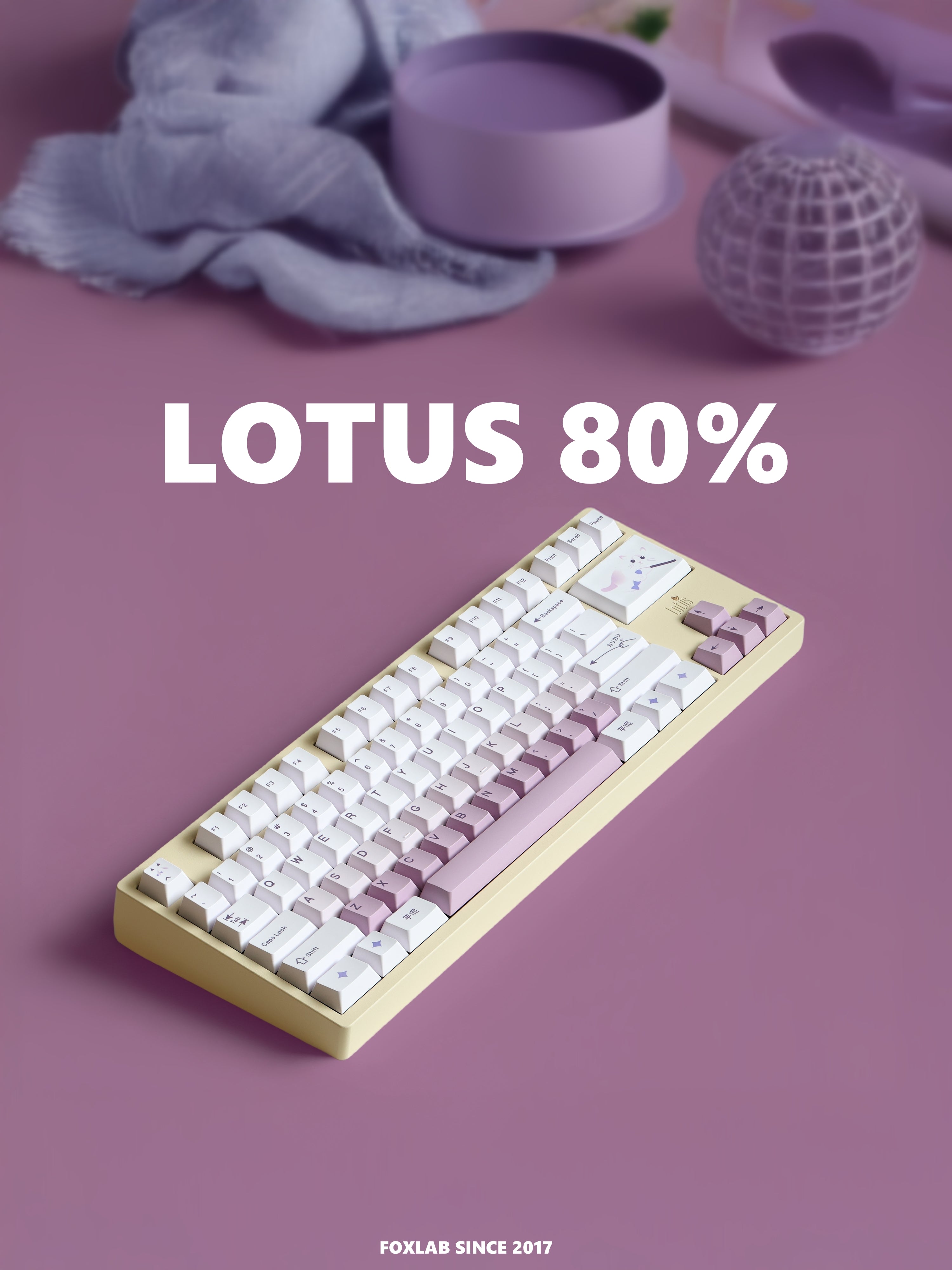 Lotus80 Keyboard Kit by FoxLab - Group-Buy