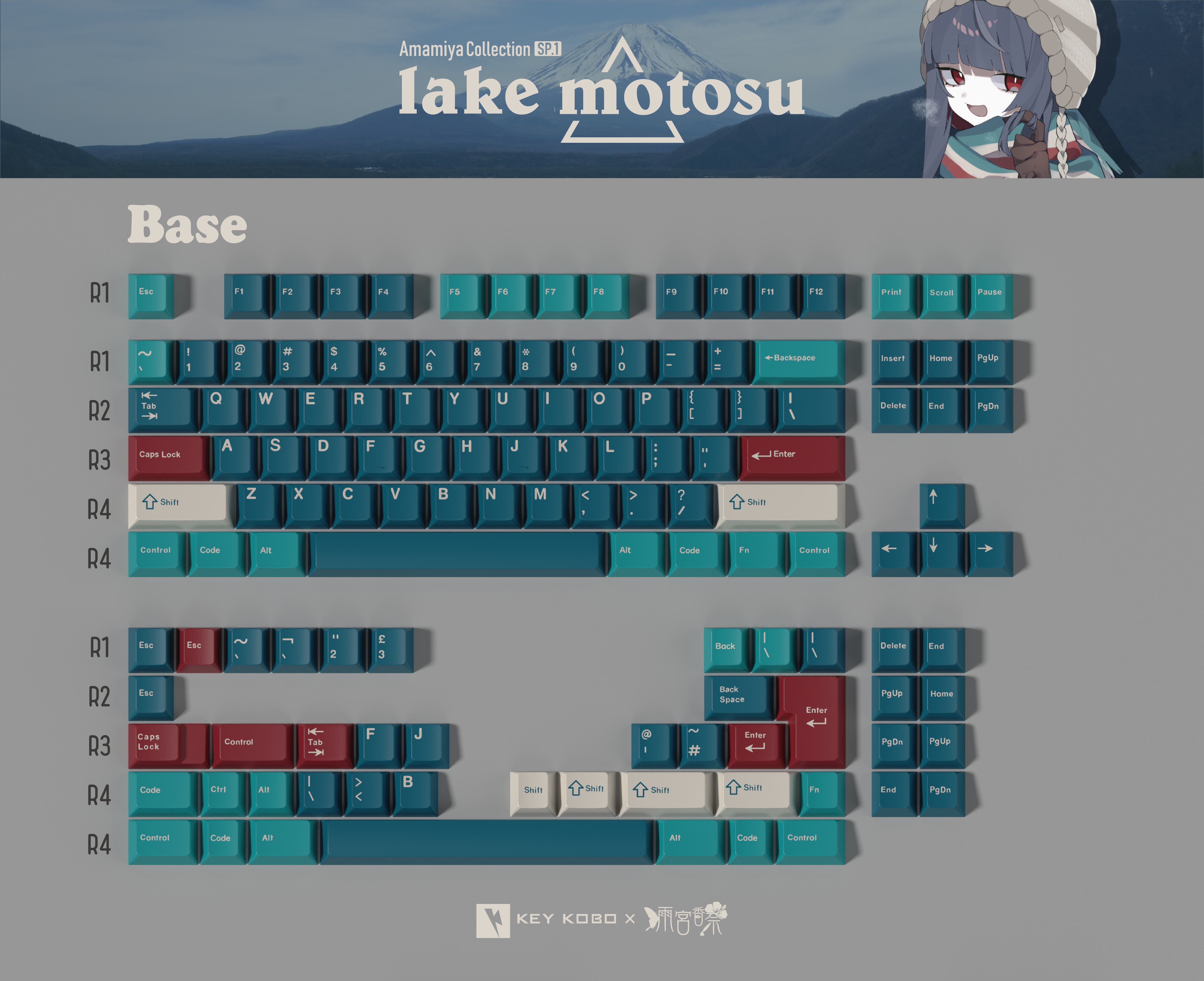 Keykobo Motosu Lake Keycaps - Pre-Order