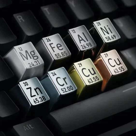 Periodic Table Metal Keycaps by Awekeys