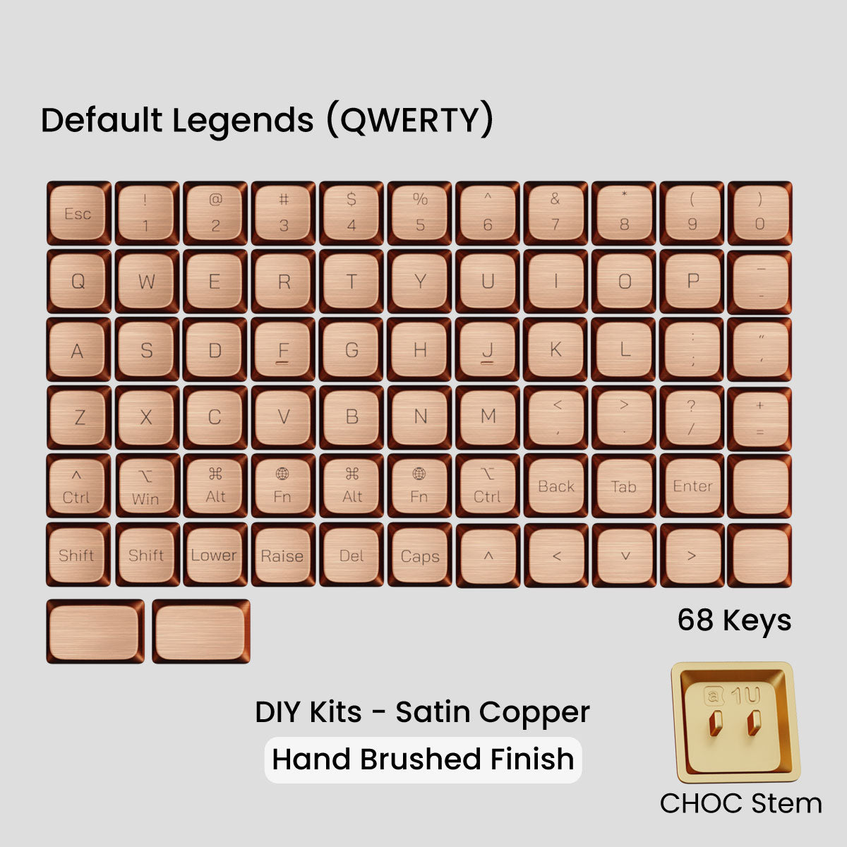 Awekeys Low Profile Metal Keycaps - Group-Buy