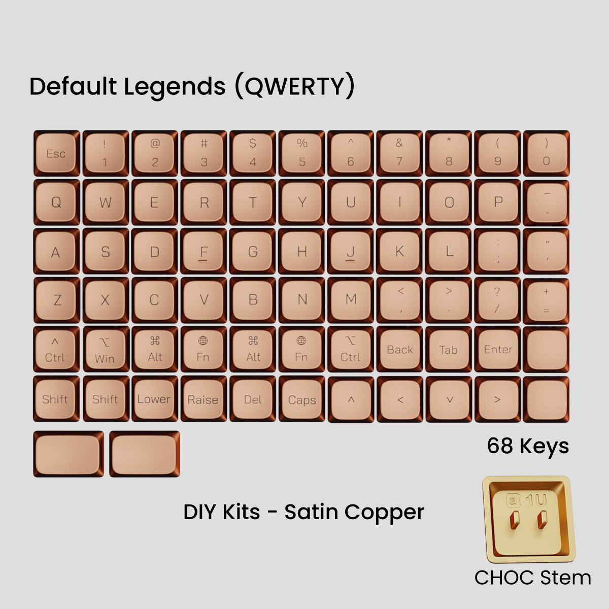 Awekeys Low Profile Metal Keycaps - Group-Buy