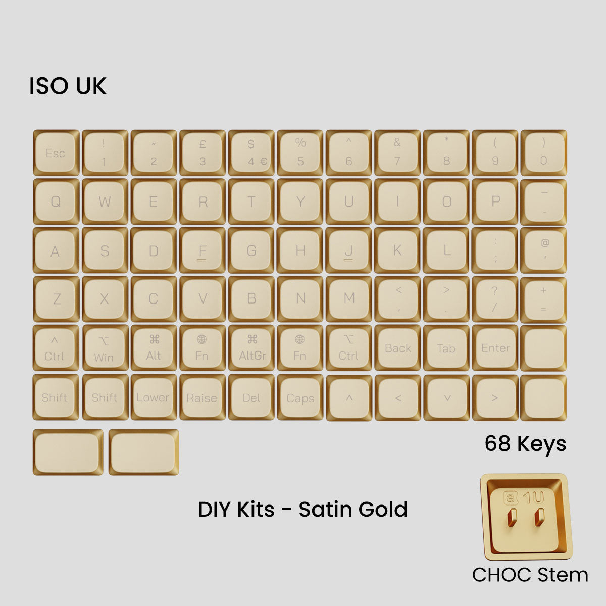 Awekeys Low Profile Metal Keycaps - Group-Buy