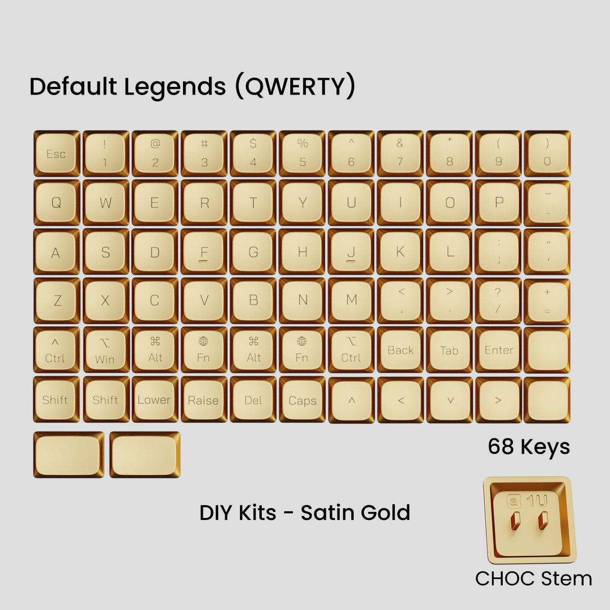 Awekeys Low Profile Metal Keycaps - Group-Buy