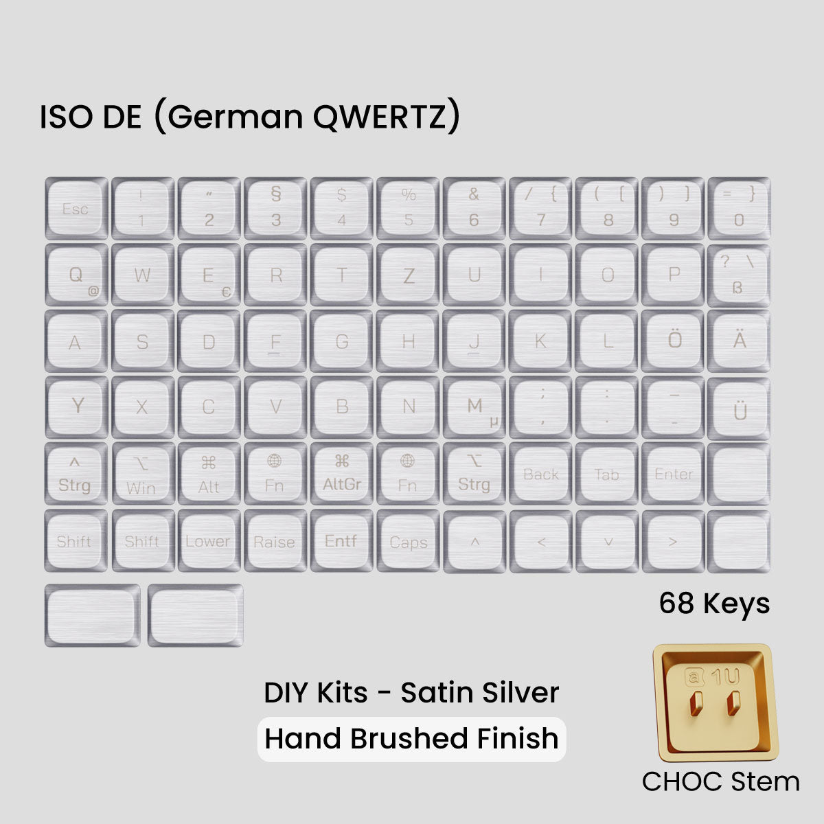 Awekeys Low Profile Metal Keycaps - Group-Buy