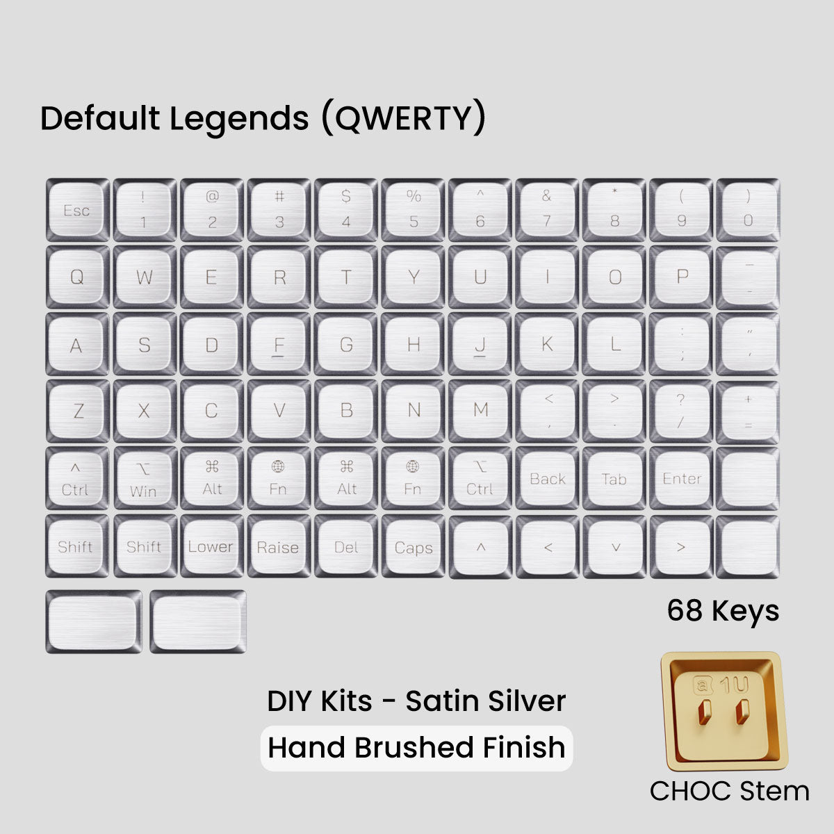 Awekeys Low Profile Metal Keycaps - Group-Buy