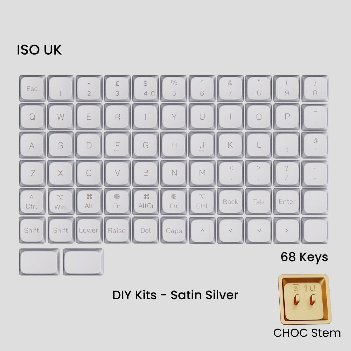 Awekeys Low Profile Metal Keycaps - Group-Buy