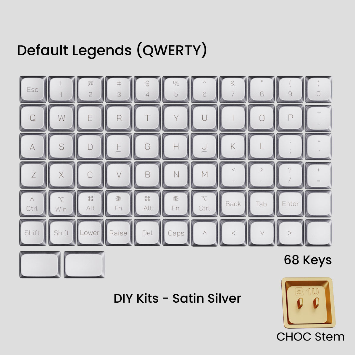 Awekeys Low Profile Metal Keycaps - Group-Buy