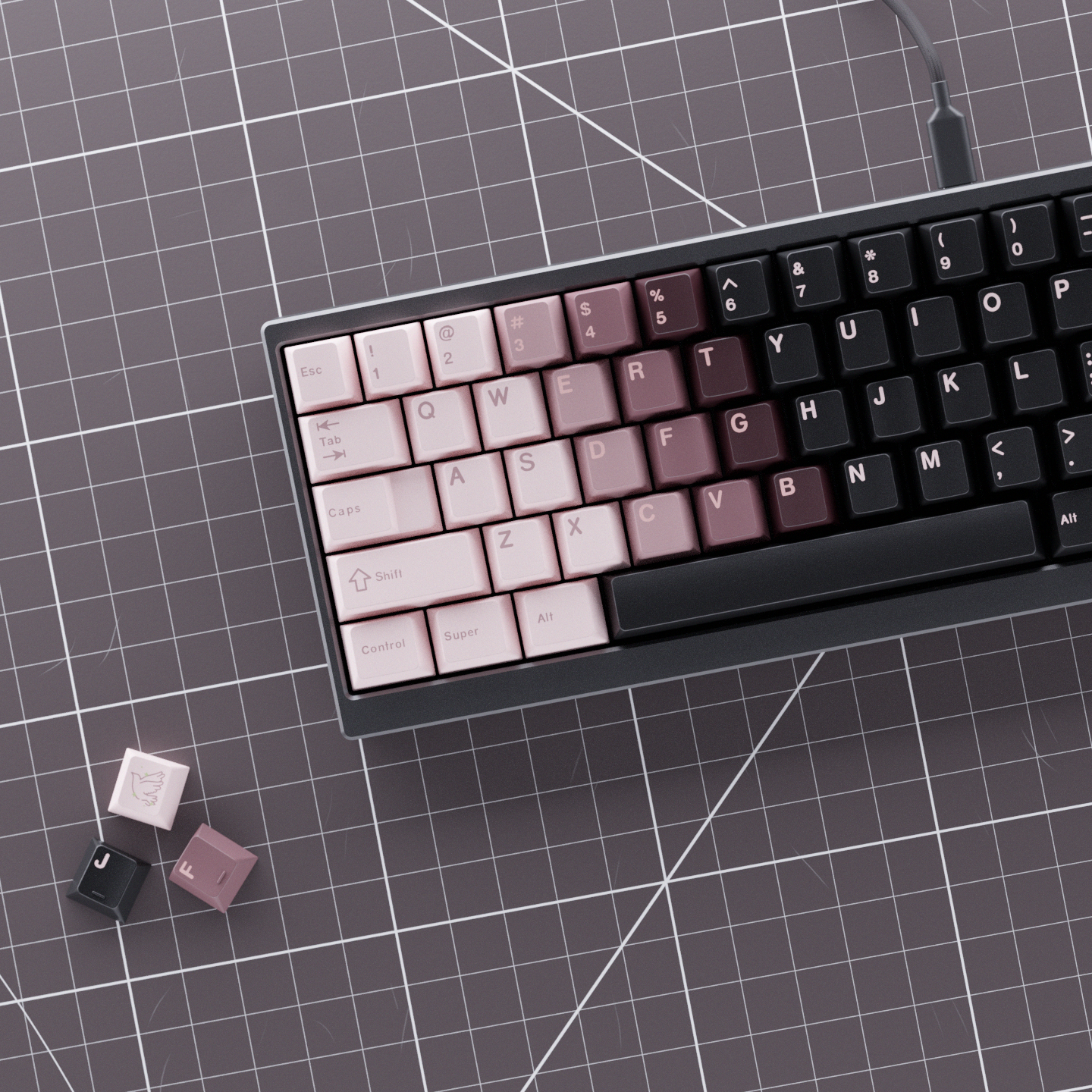 KKB Pandora Keycaps