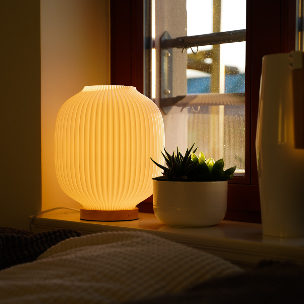 Puro Lamp – Rounded Table Lamp with Warm Ambient Light for Cozy Home Décor