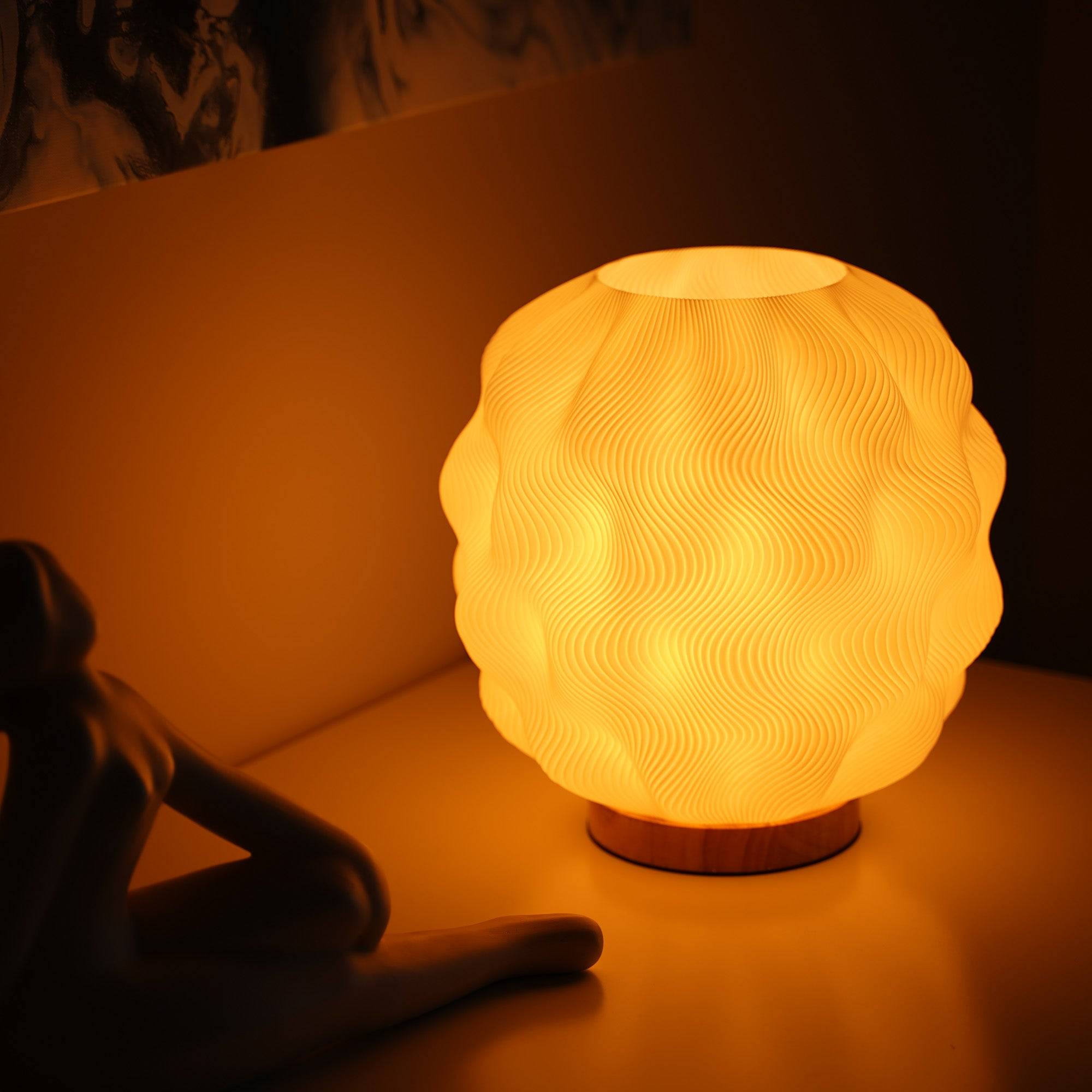 Numo Lamp – Wavy Table Lamp with Warm Ambient Light for Modern Home Décor