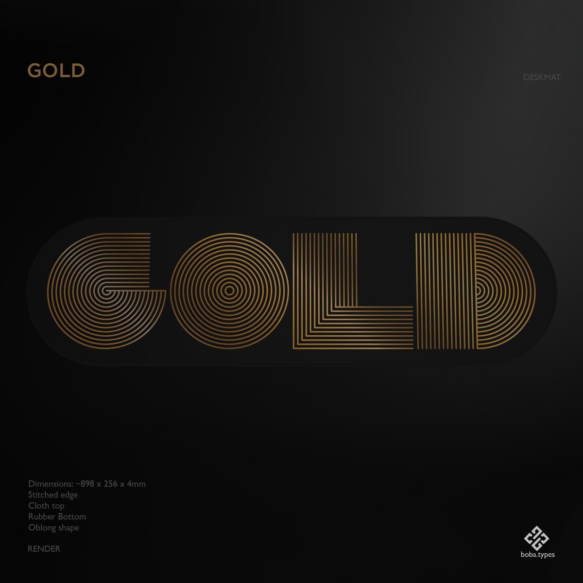 Black and Gold Deskmats