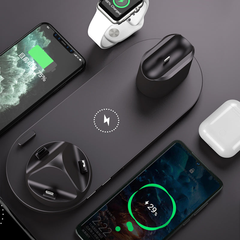 6 IN 1  Wireless Desktop Charging Station