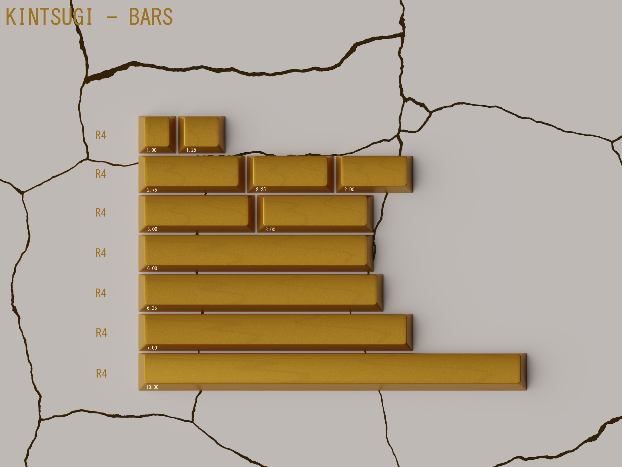 KKB Kintsugi Shiro Keycaps - Group-Buy