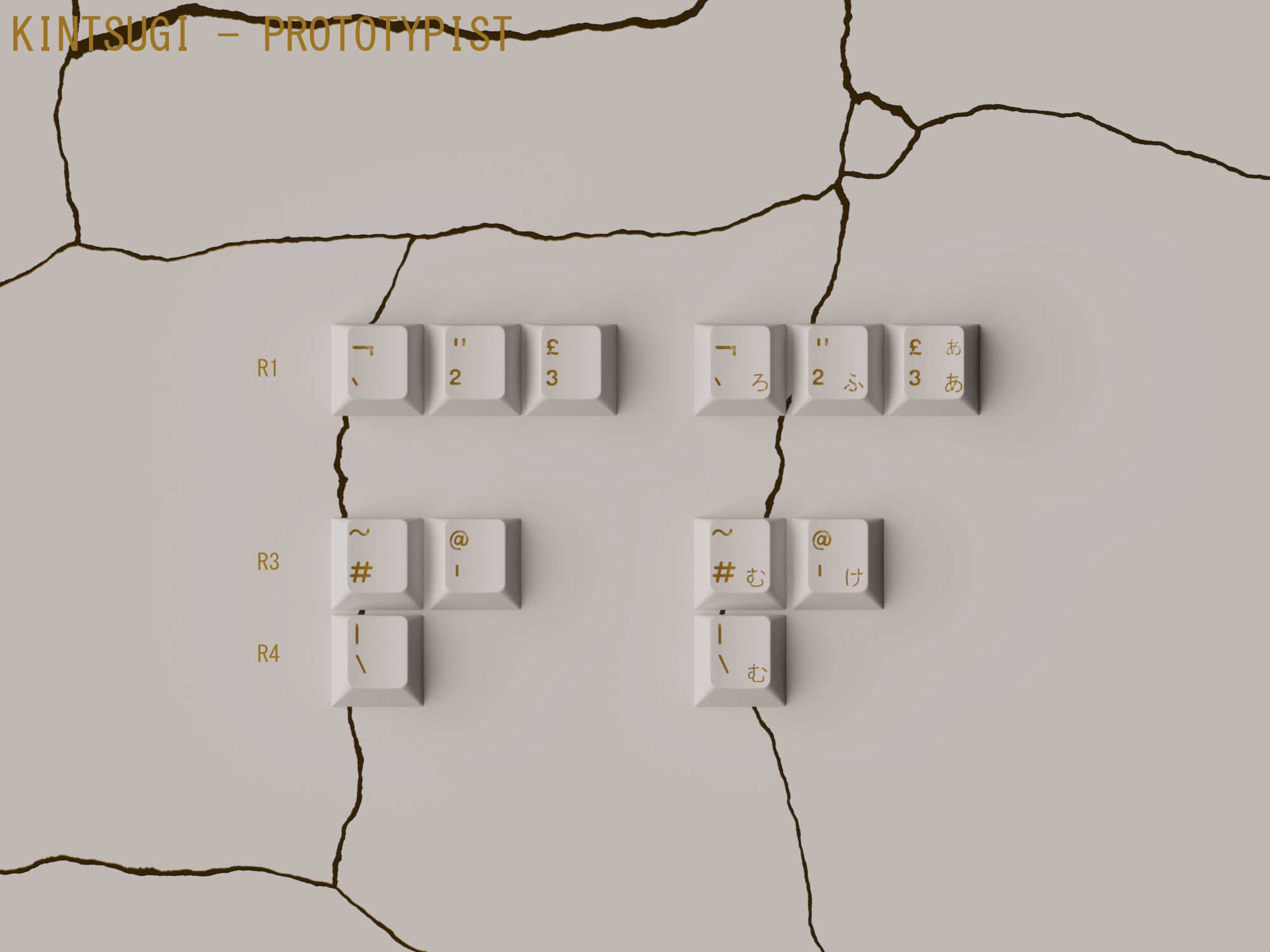 KKB Kintsugi Shiro Keycaps - Group-Buy