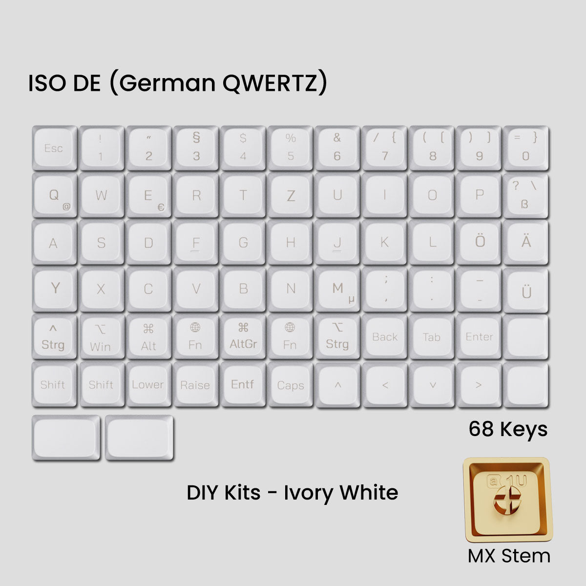 Awekeys Low Profile Metal Keycaps - Group-Buy