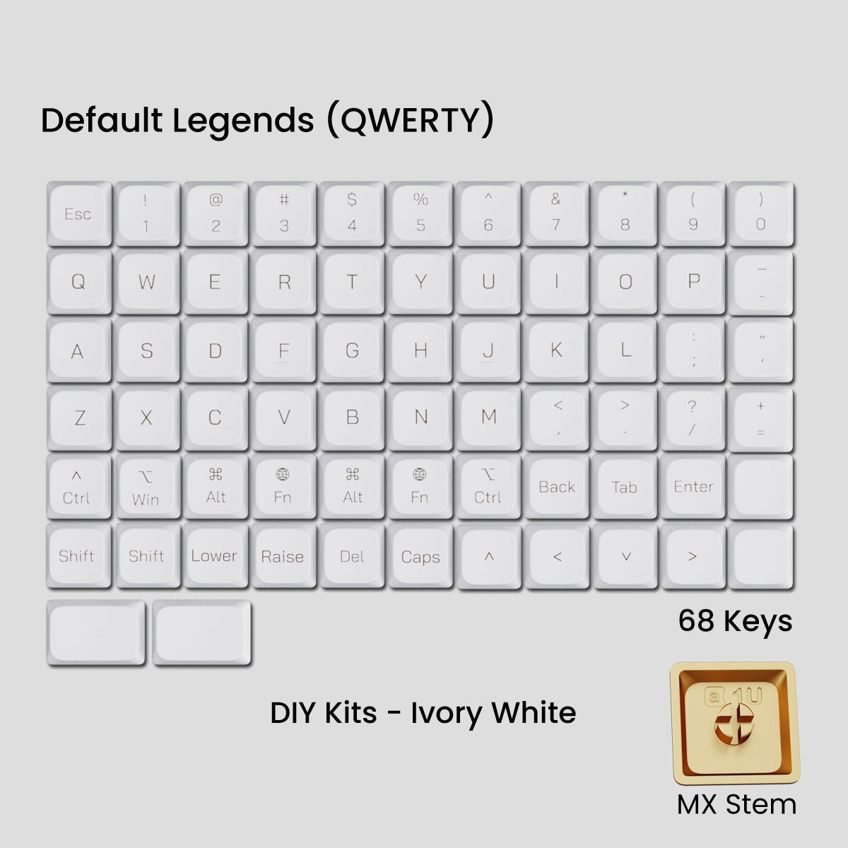 Awekeys Low Profile Metal Keycaps - Group-Buy