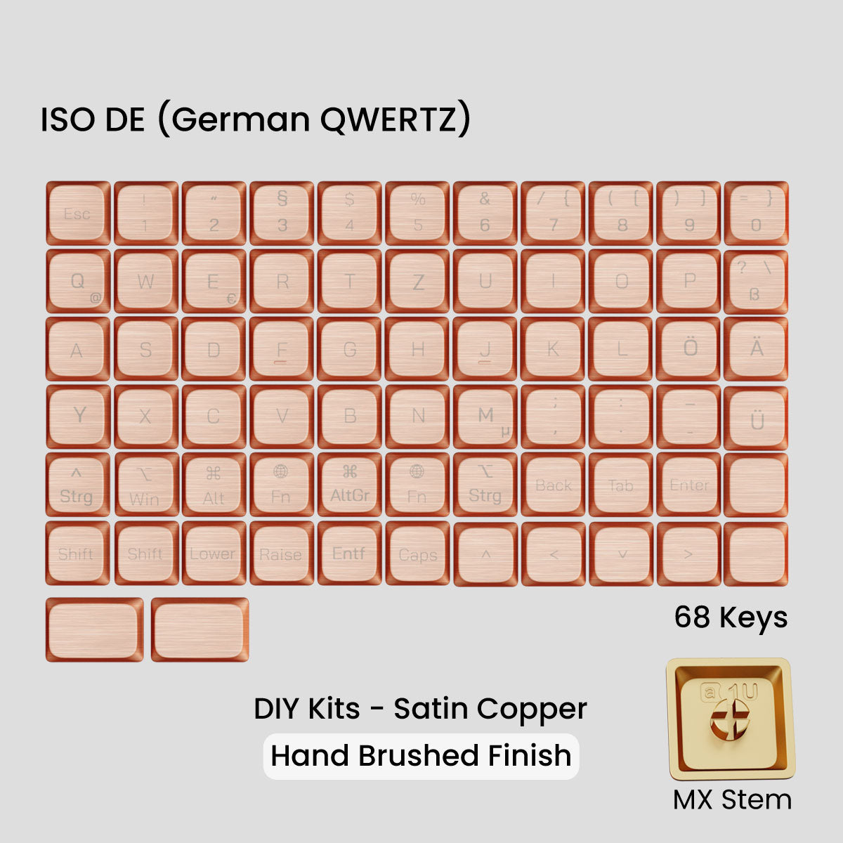 Awekeys Low Profile Metal Keycaps - Group-Buy