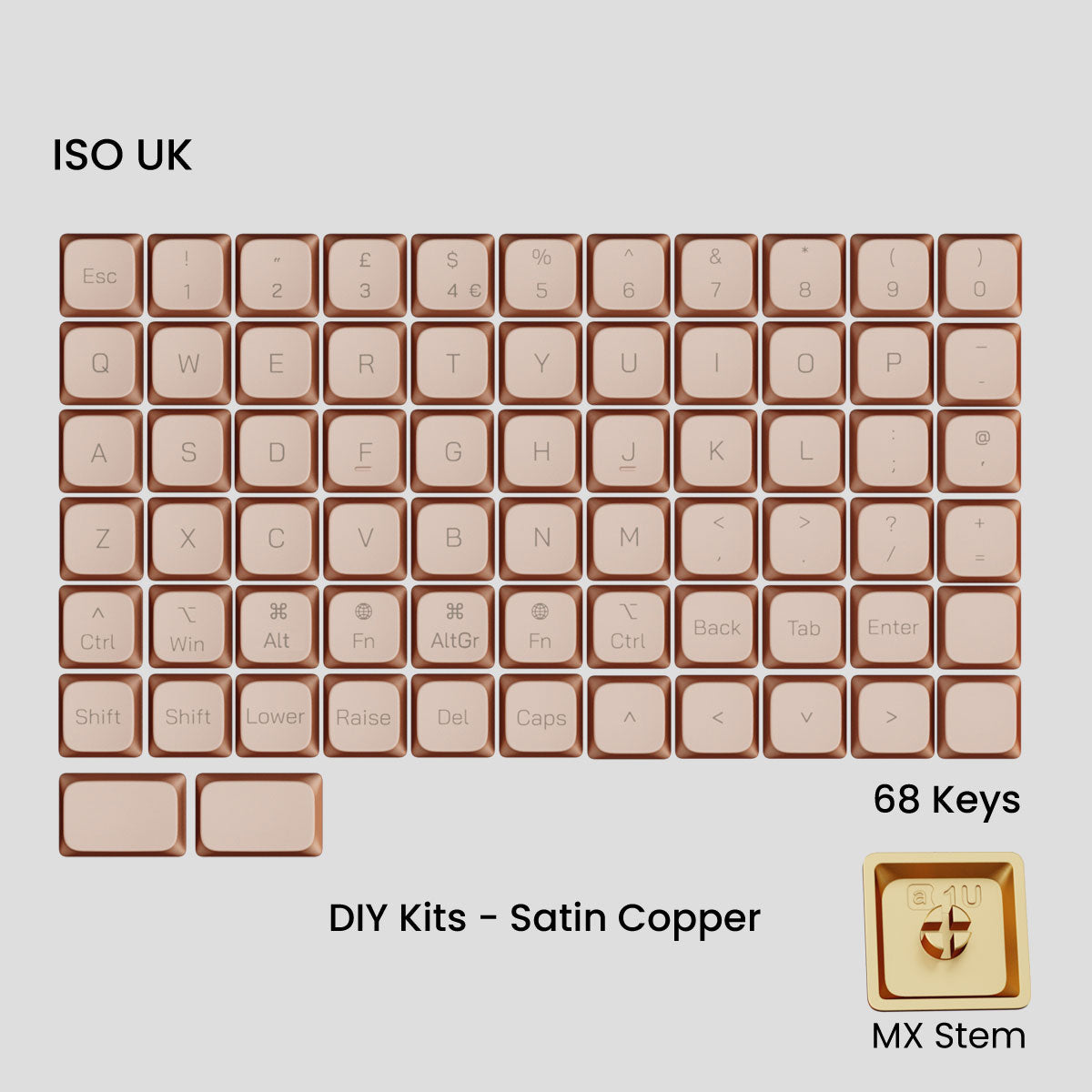 Awekeys Low Profile Metal Keycaps - Group-Buy