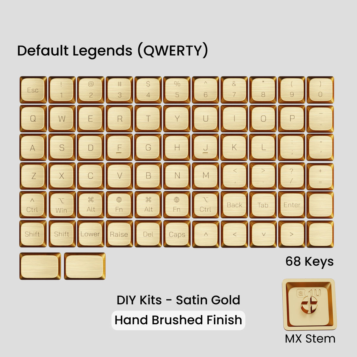 Awekeys Low Profile Metal Keycaps - Group-Buy