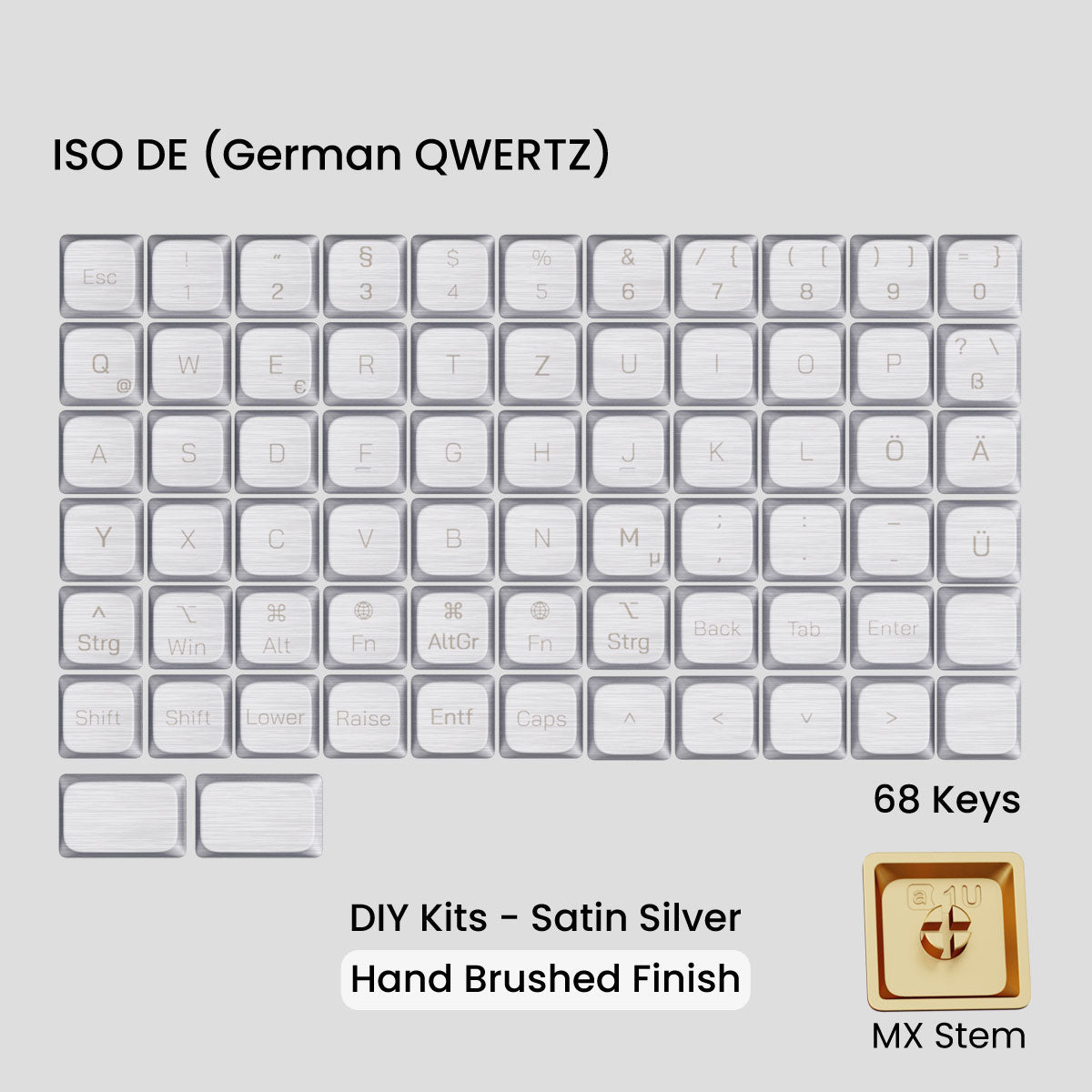 Awekeys Low Profile Metal Keycaps - Group-Buy