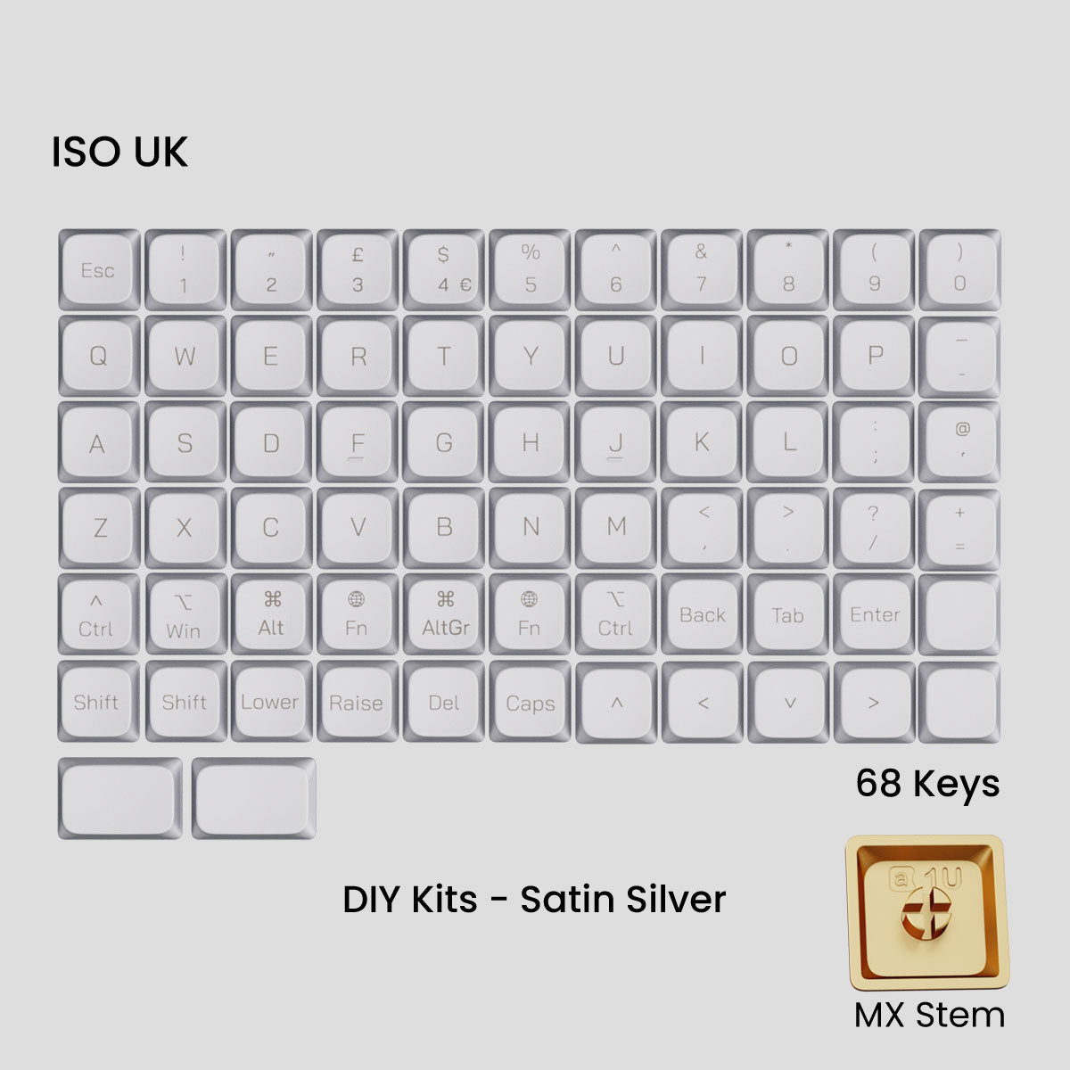 Awekeys Low Profile Metal Keycaps - Group-Buy