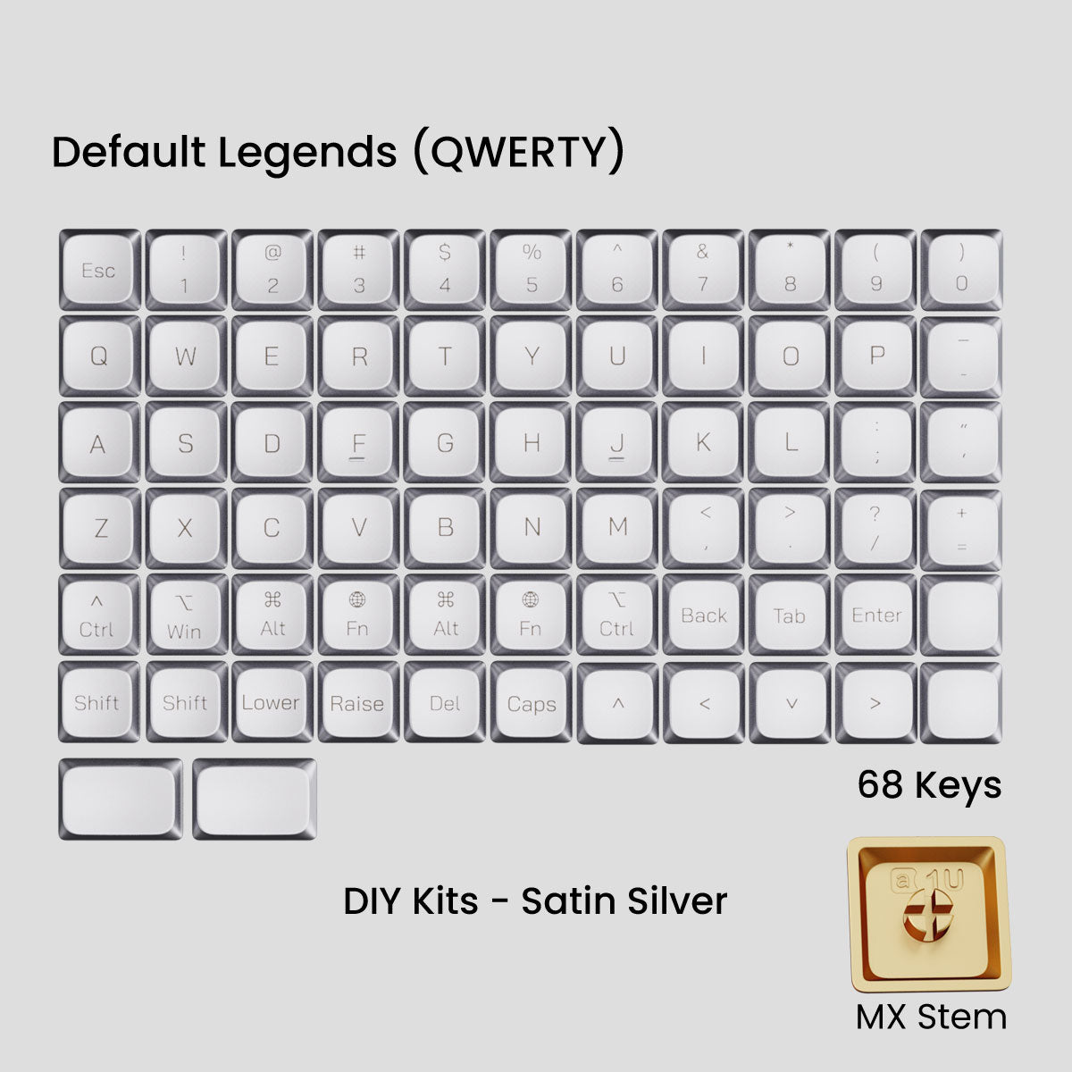 Awekeys Low Profile Metal Keycaps - Group-Buy