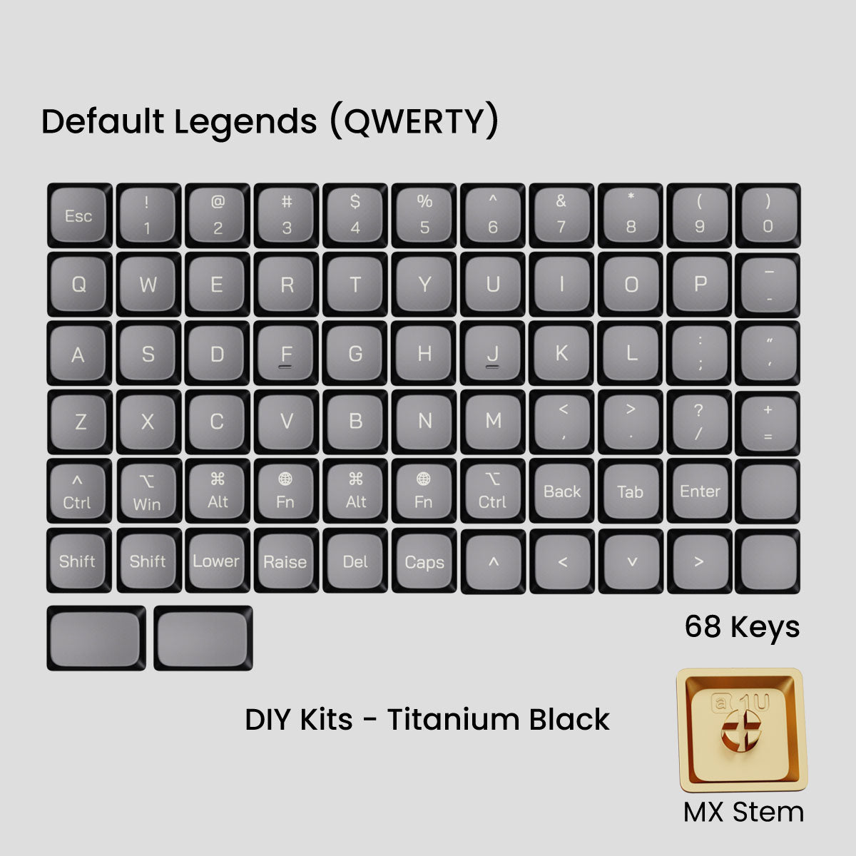 Awekeys Low Profile Metal Keycaps - Group-Buy