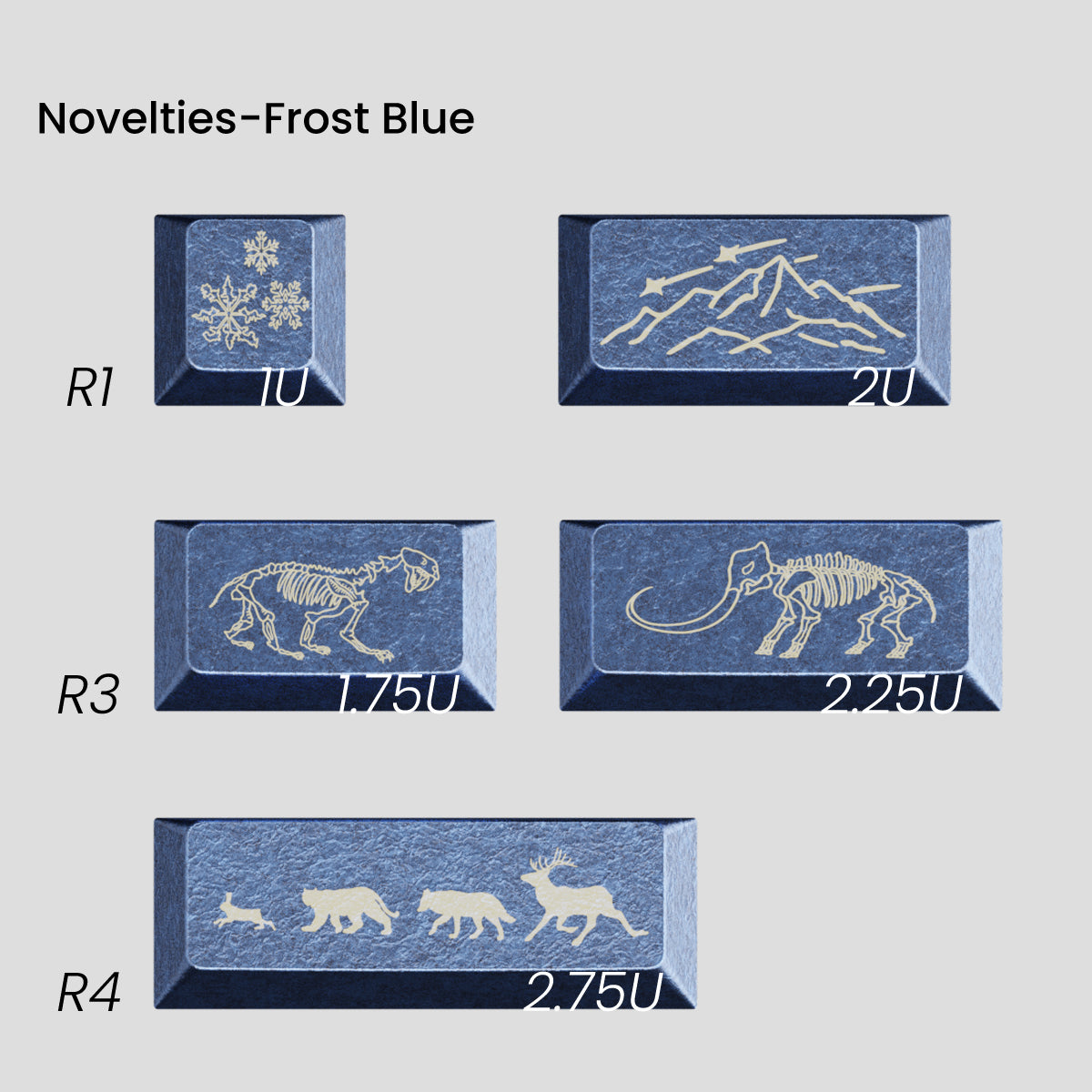 Awekeys Wild Ice Full Metal Keycaps Set - Group-Buy